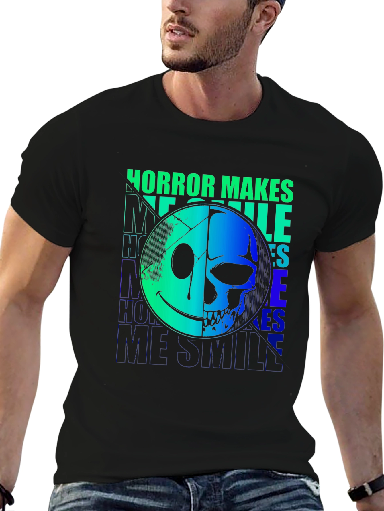 Horror Makes Me Smile Graphic T-Shirt