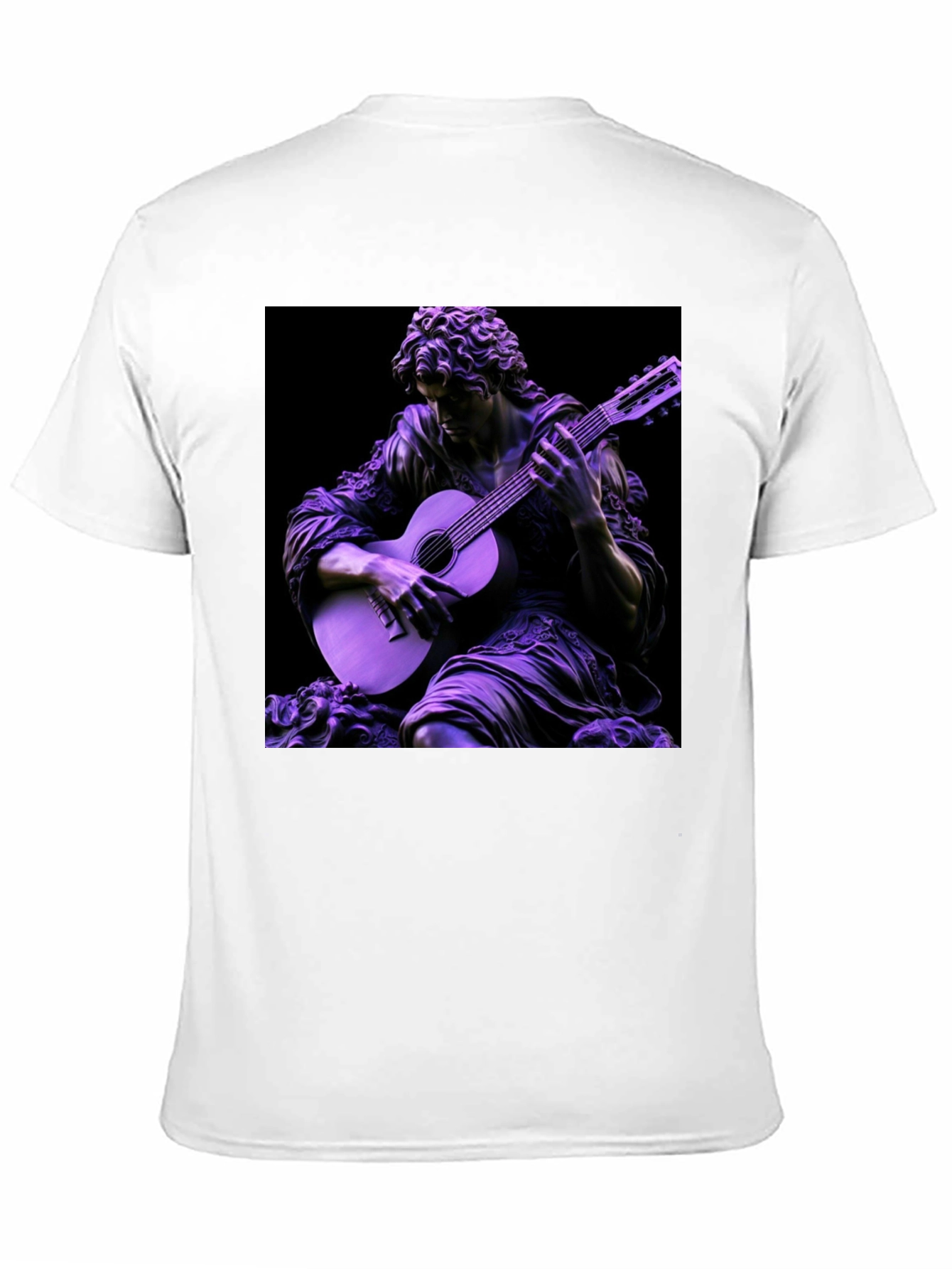 Sculpture Guitarist Graphic Tee - Stylish Musician T-Shirt