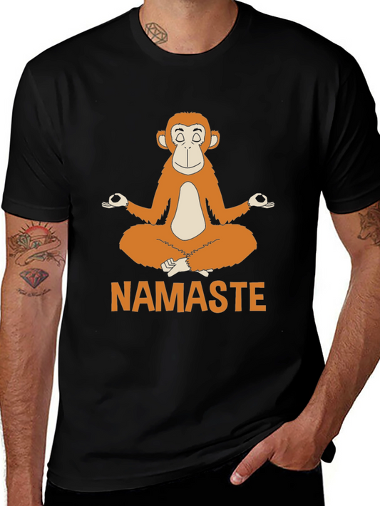 Namaste Monkey Graphic T-Shirt