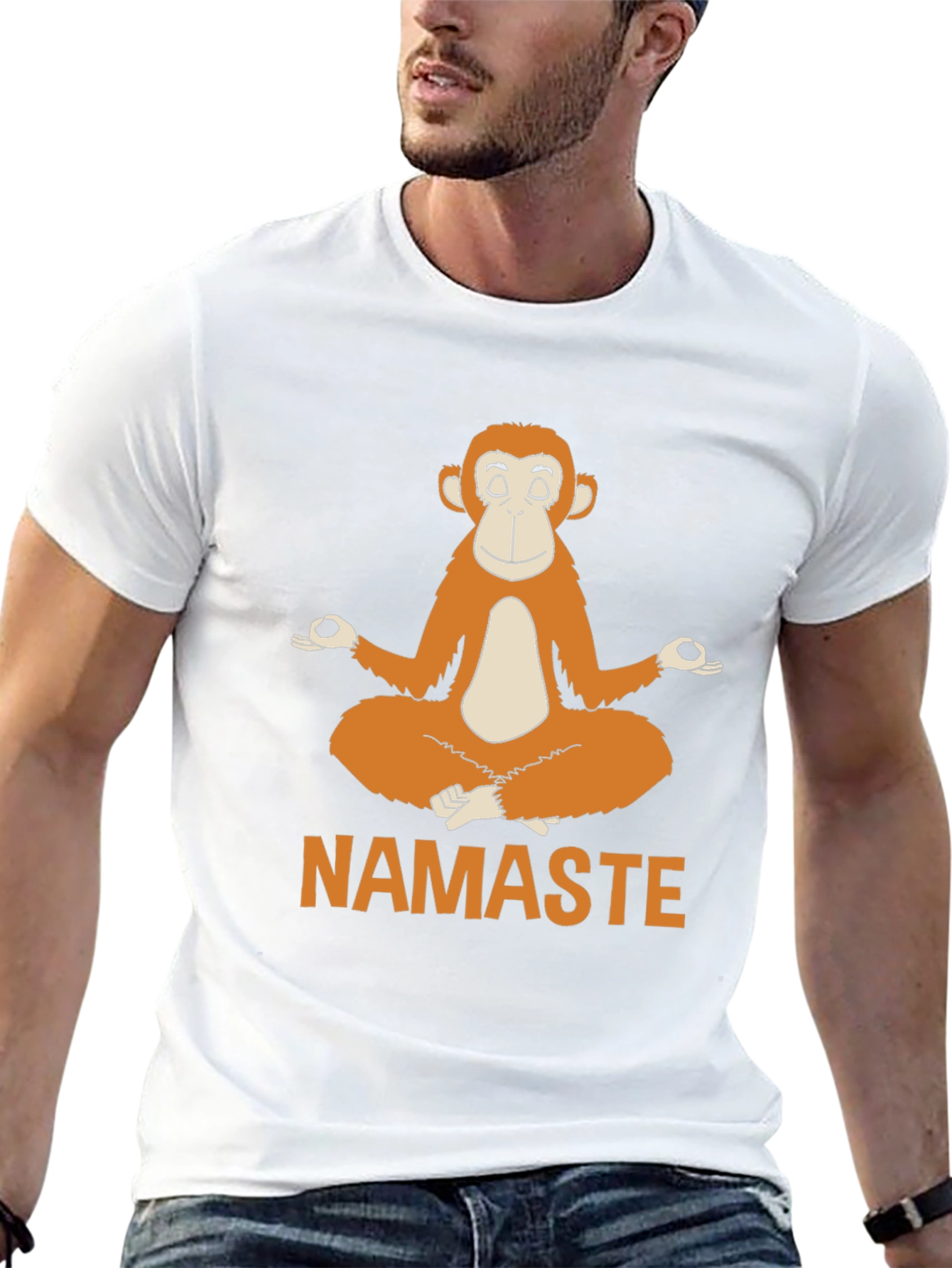 Namaste Monkey Graphic T-Shirt