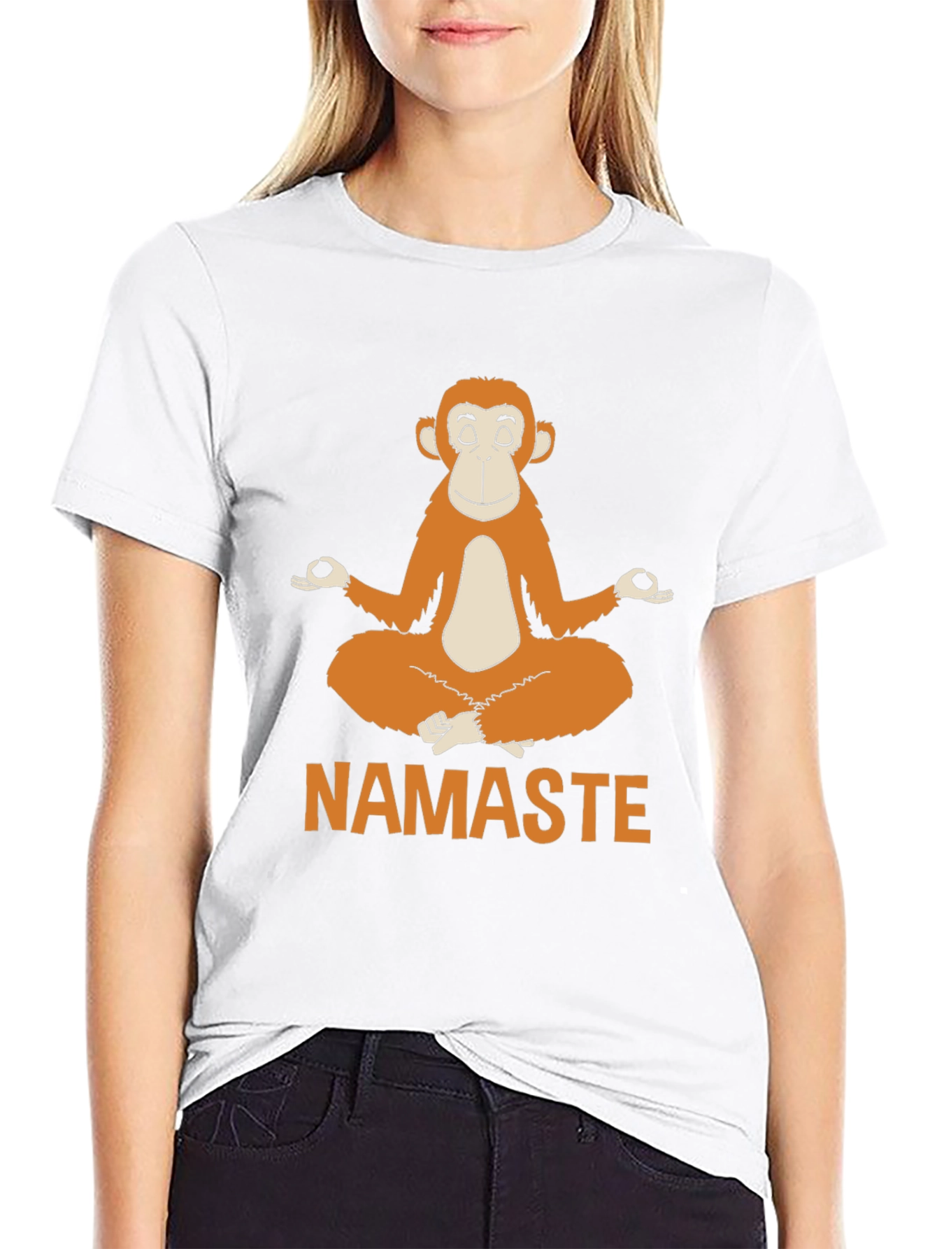 Namaste Monkey Graphic T-Shirt