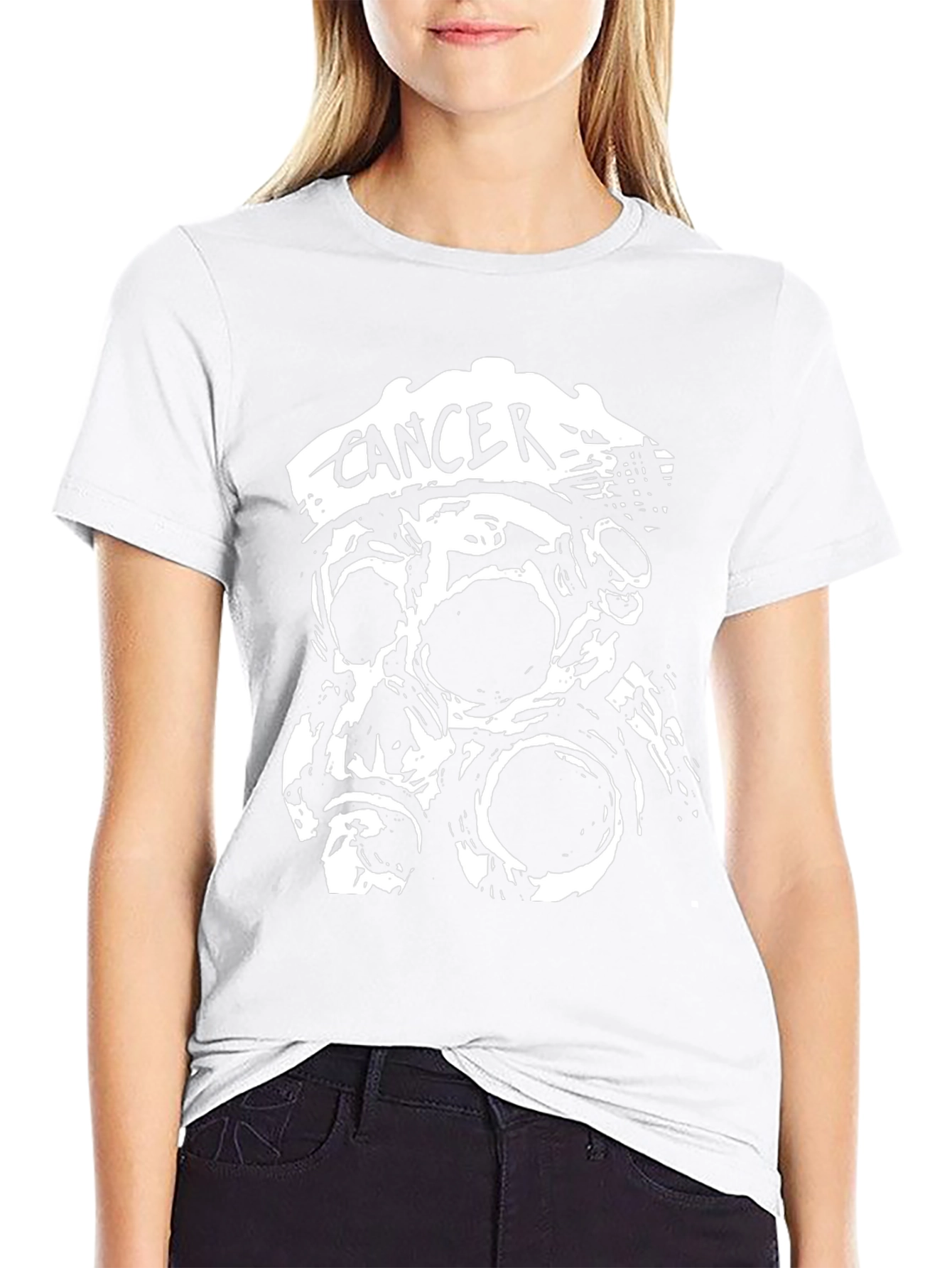 Cancer Skull Gas Mask Black T-Shirt