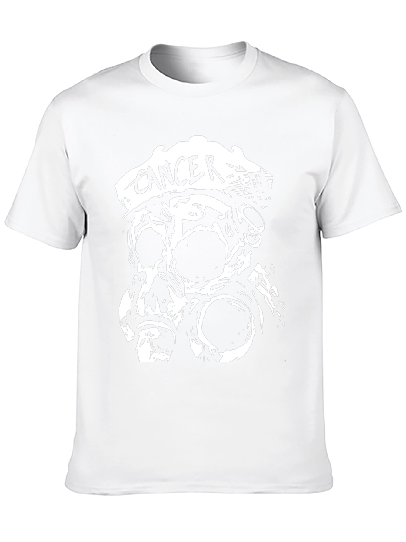 Cancer Skull Gas Mask Black T-Shirt