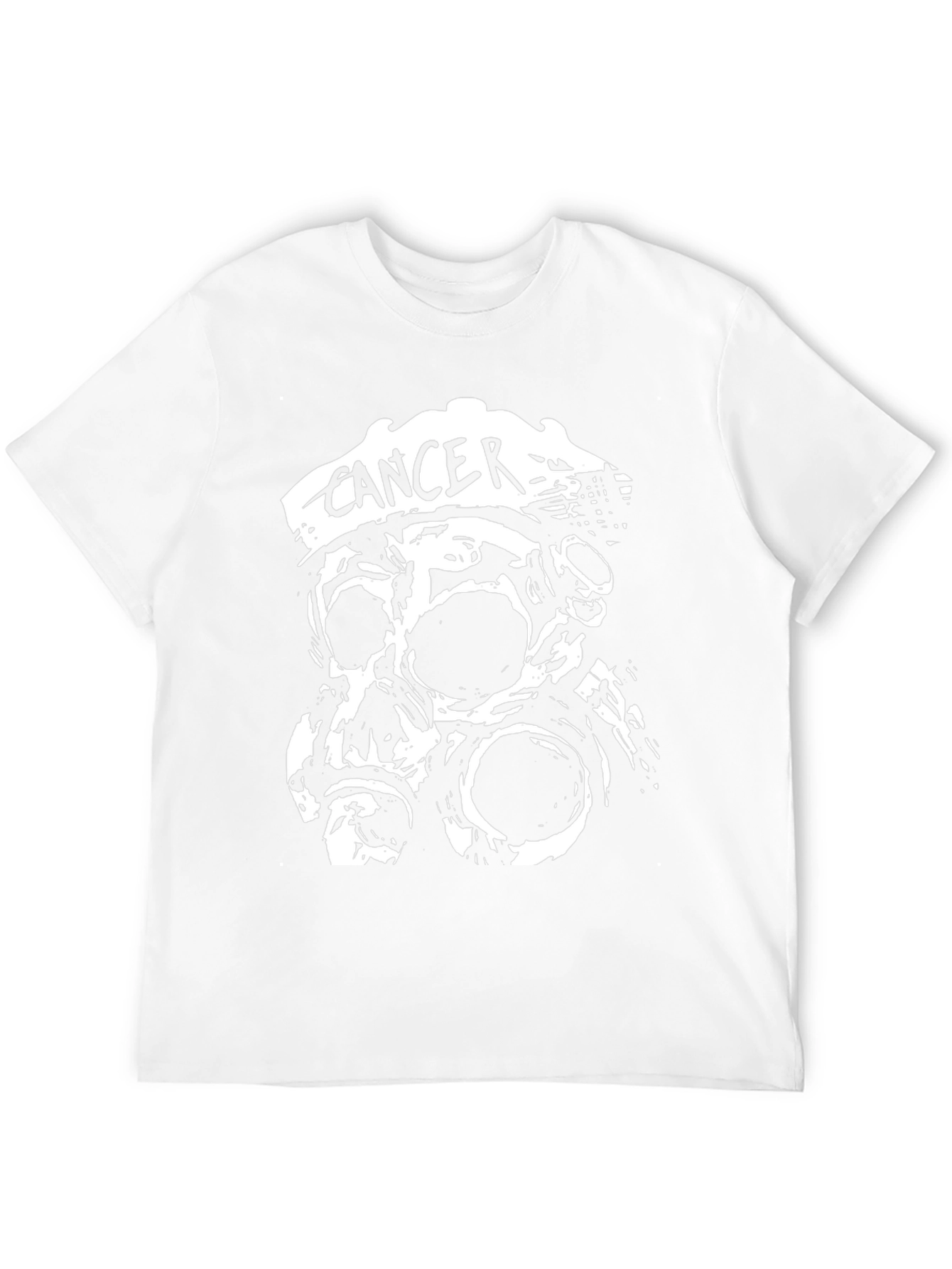 Cancer Skull Gas Mask Black T-Shirt