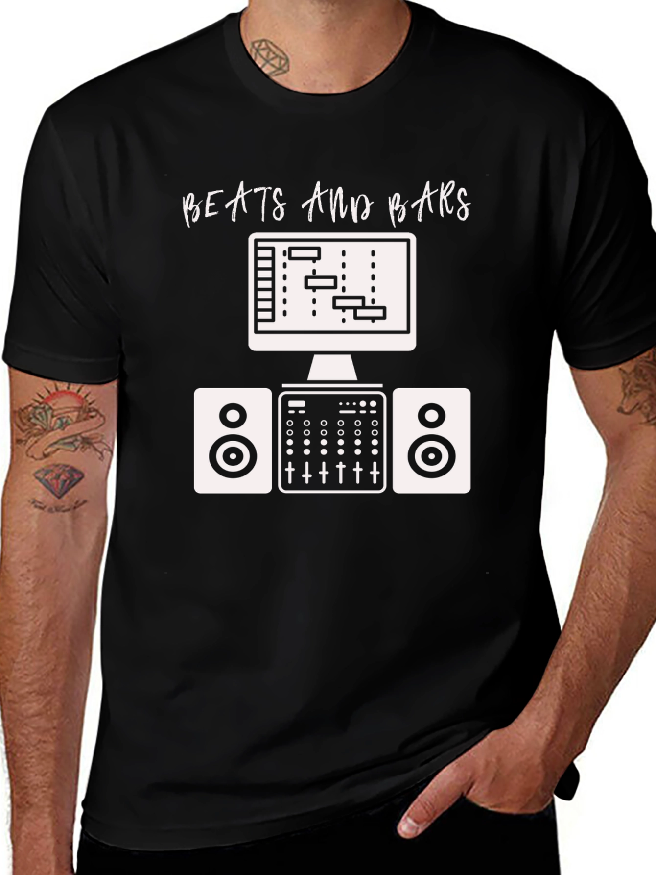 Beats and Bars T-Shirt - Music Producer DJ Shirt