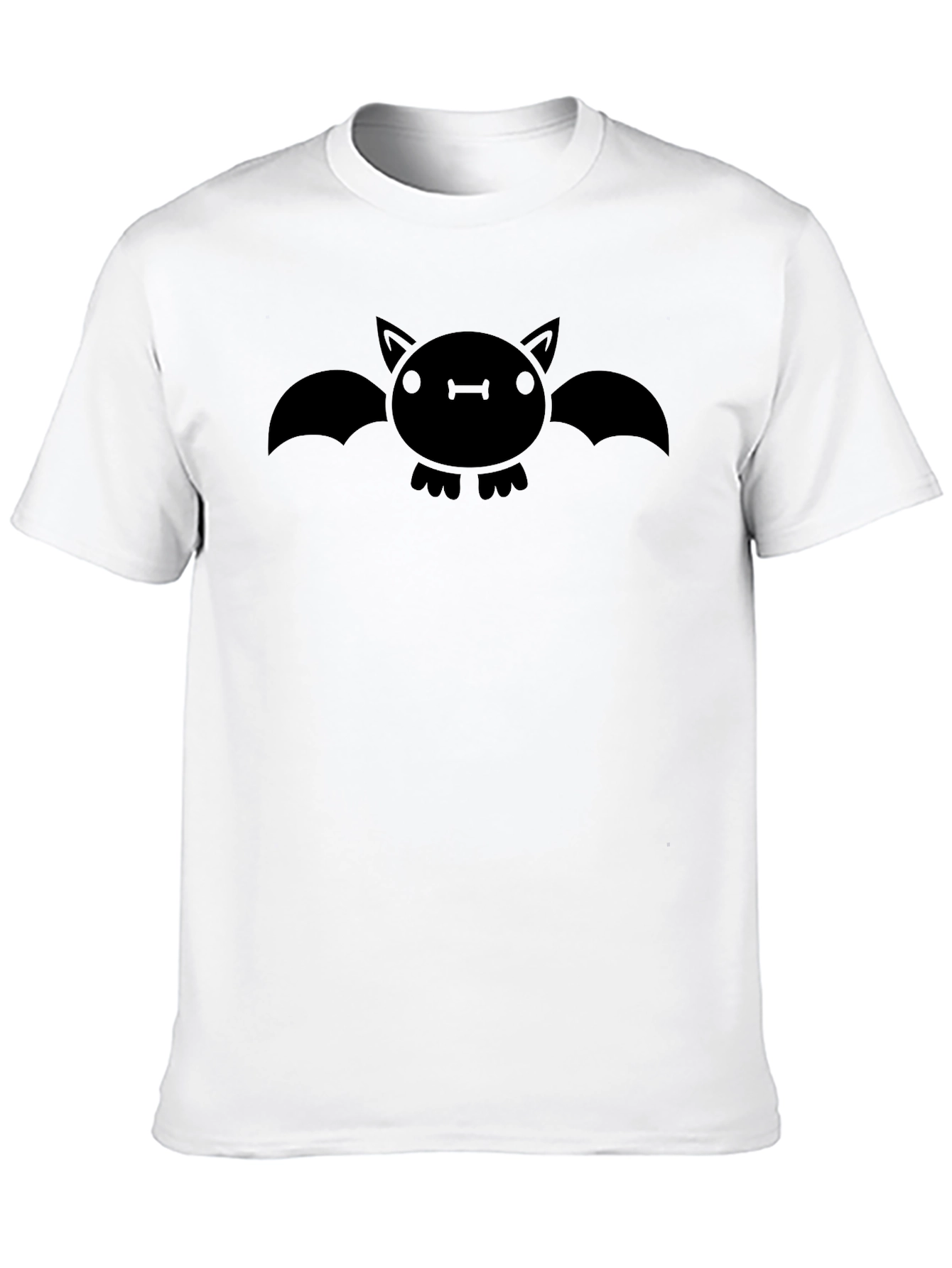 Cute Bat Graphic T-Shirt - Black