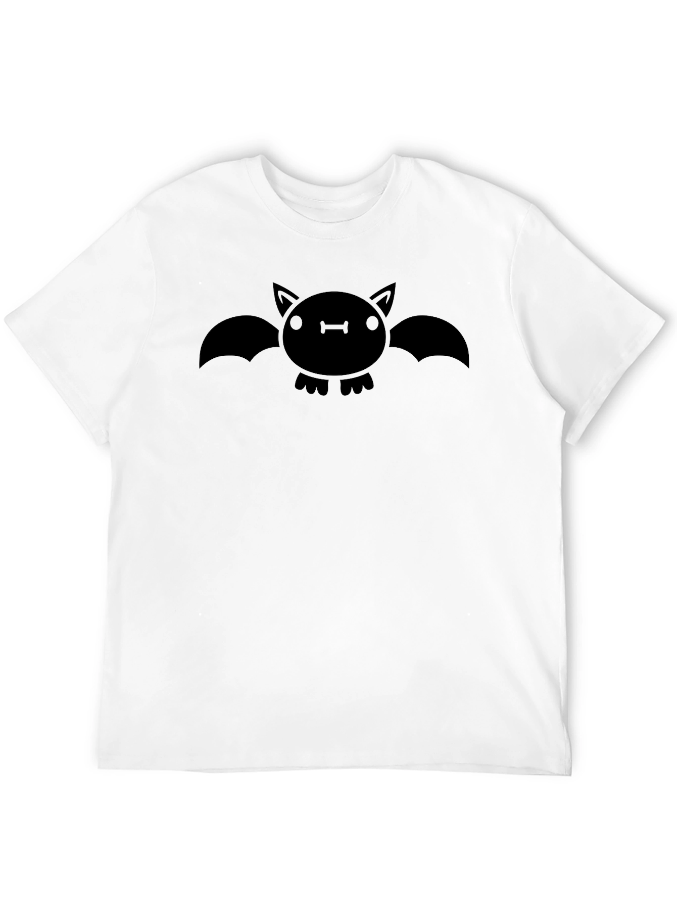 Cute Bat Graphic T-Shirt - Black