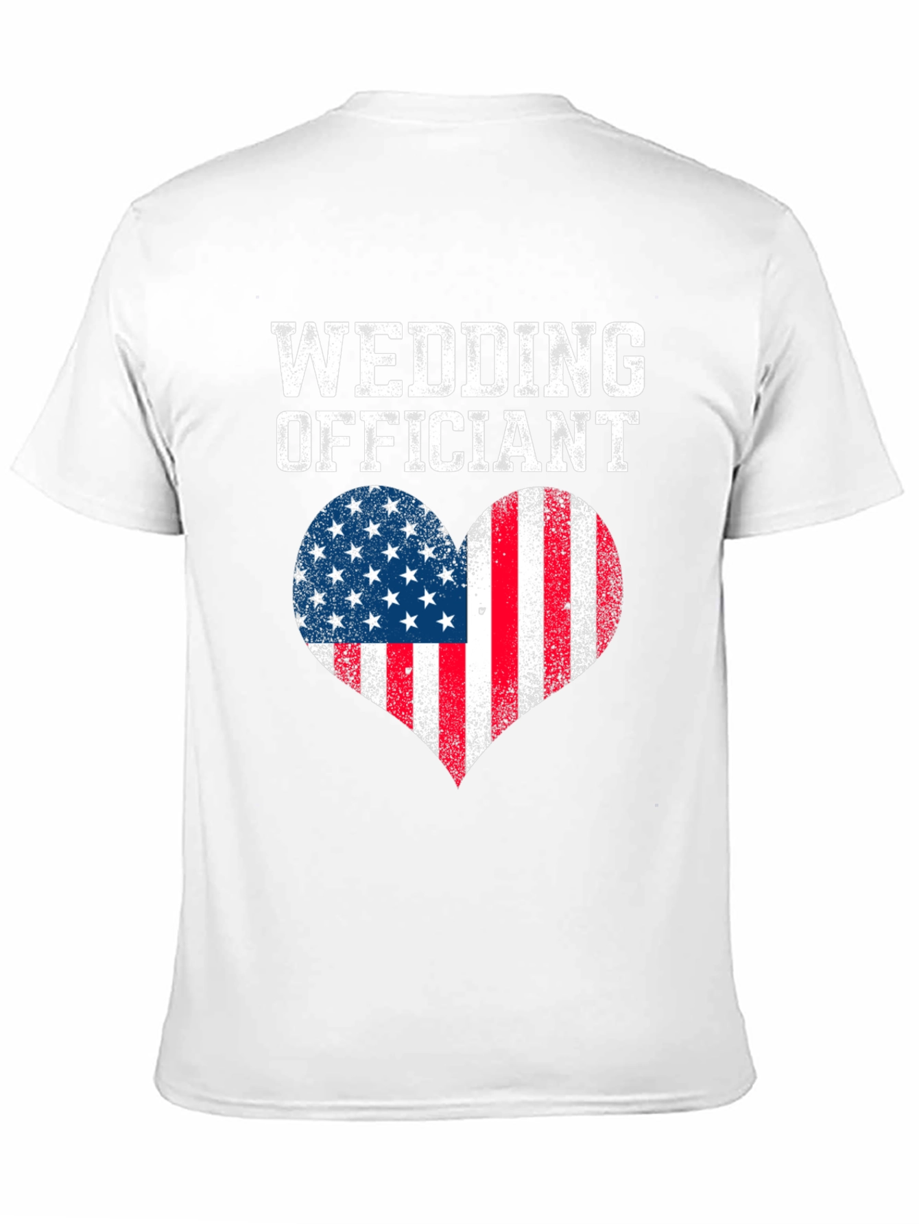 Wedding Officiant Patriotic Heart T-Shirt