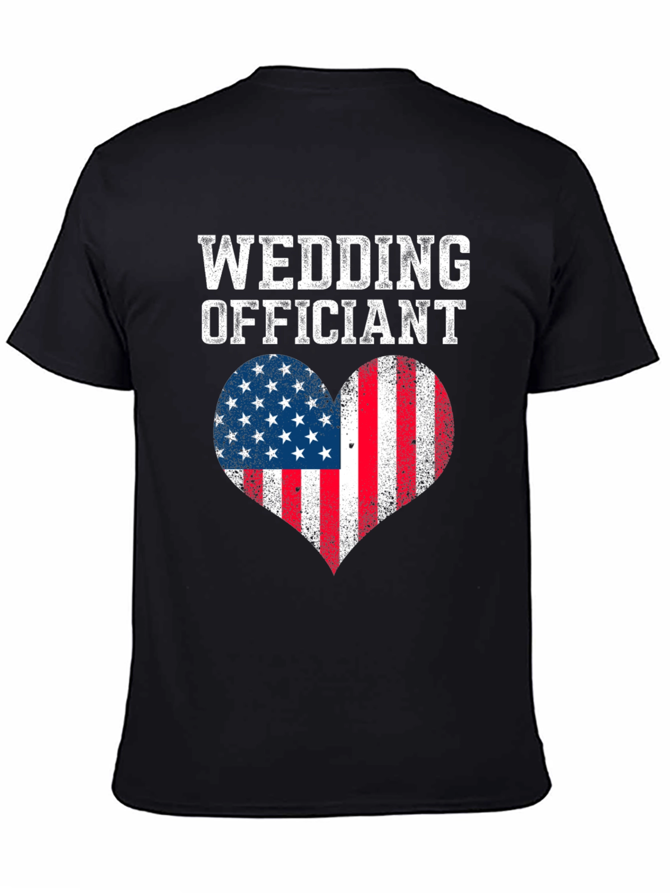 Wedding Officiant Patriotic Heart T-Shirt