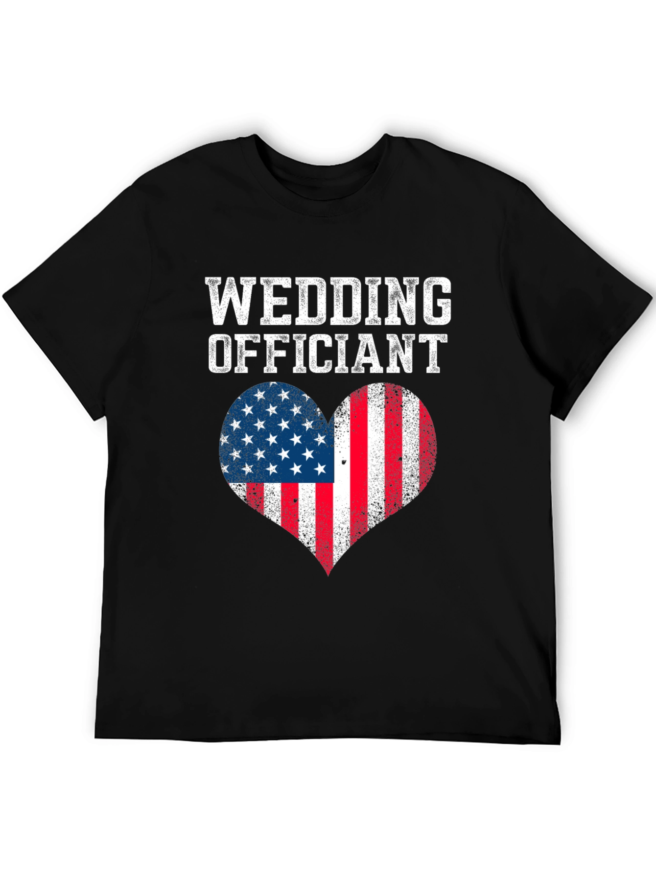 Wedding Officiant Patriotic Heart T-Shirt