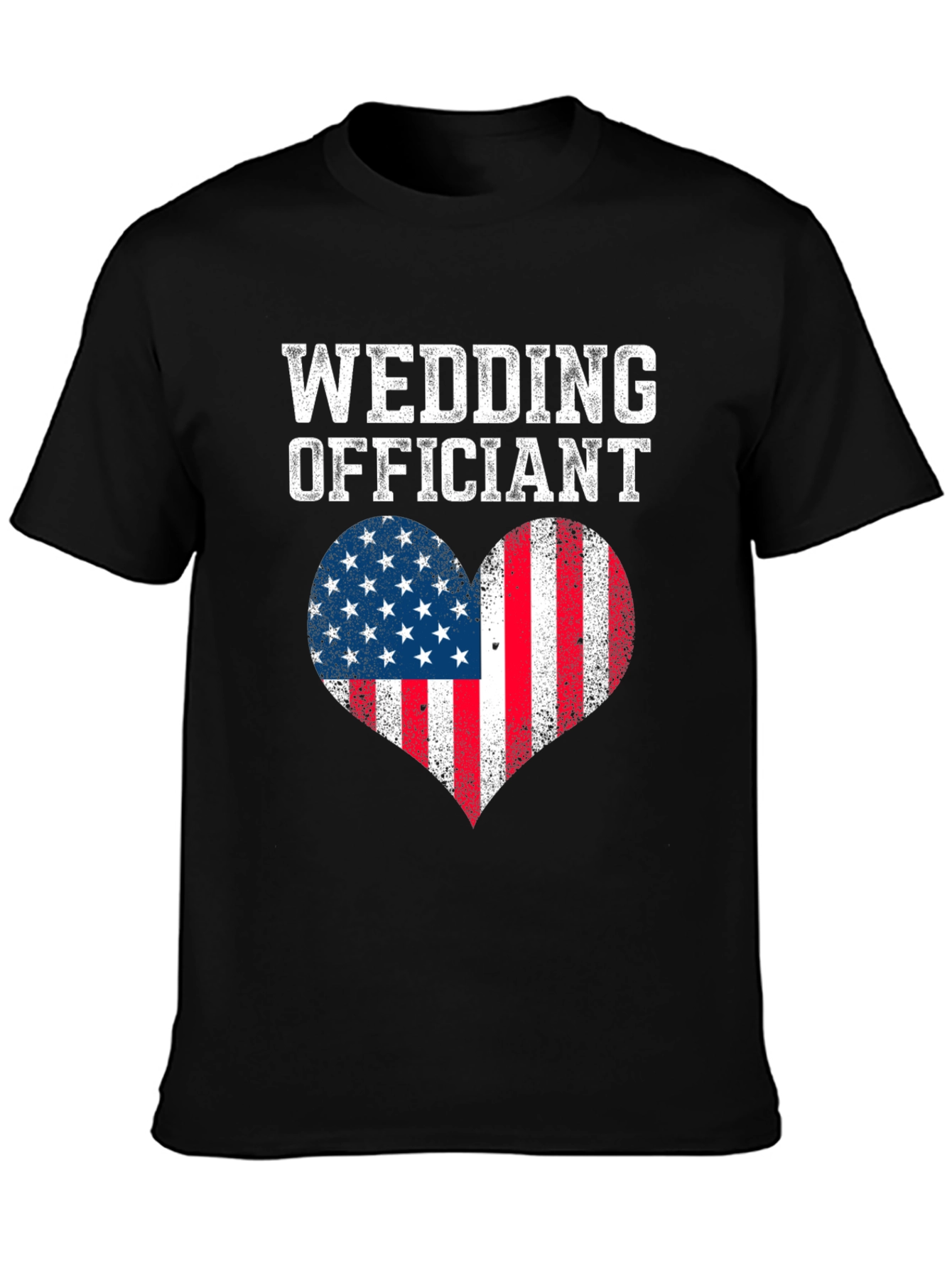 Wedding Officiant Patriotic Heart T-Shirt
