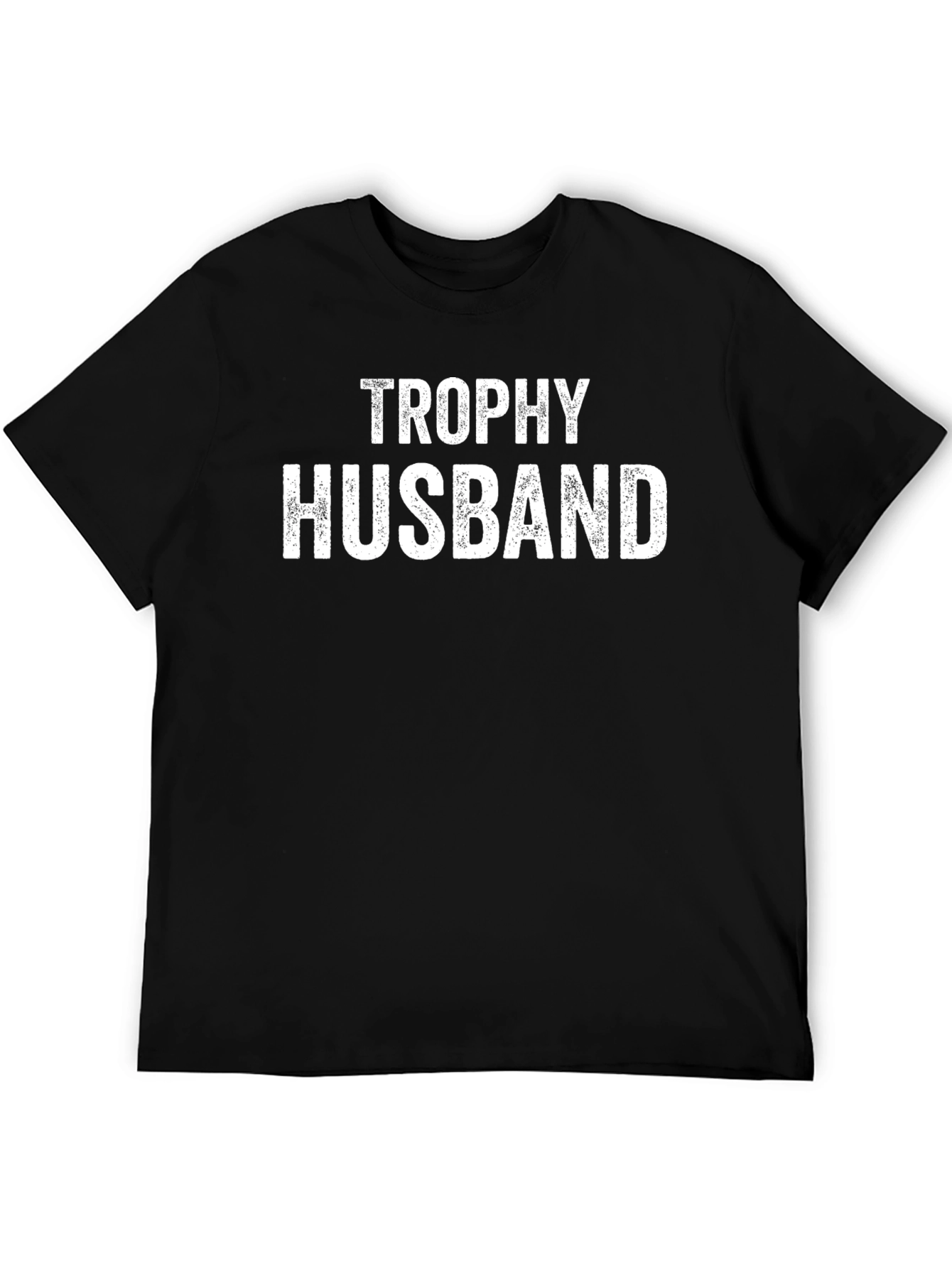 Trophy Husband Graphic Tee - Black Cotton Blend