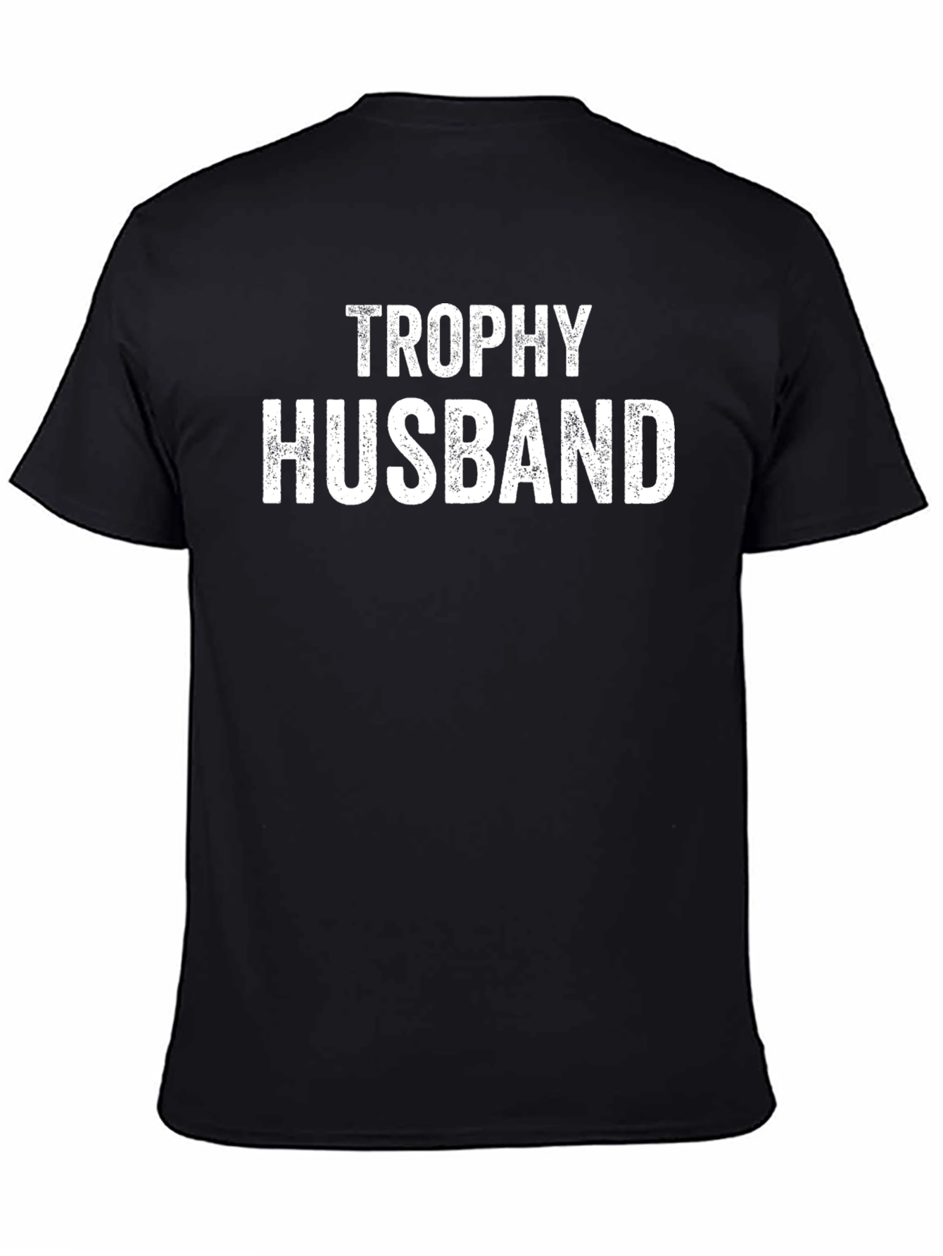 Trophy Husband Graphic Tee - Black Cotton Blend