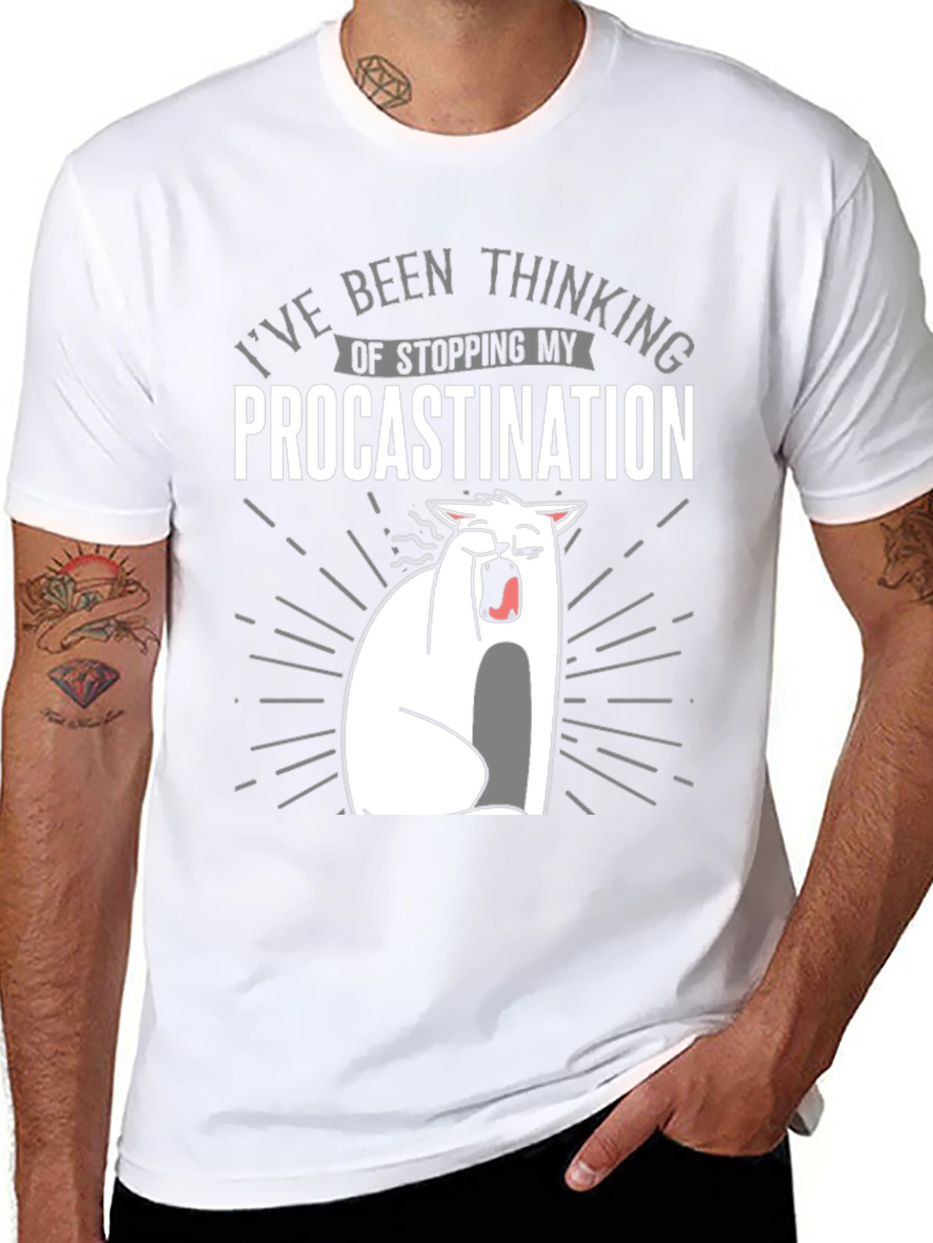 Procrastination Cat Graphic Tee
