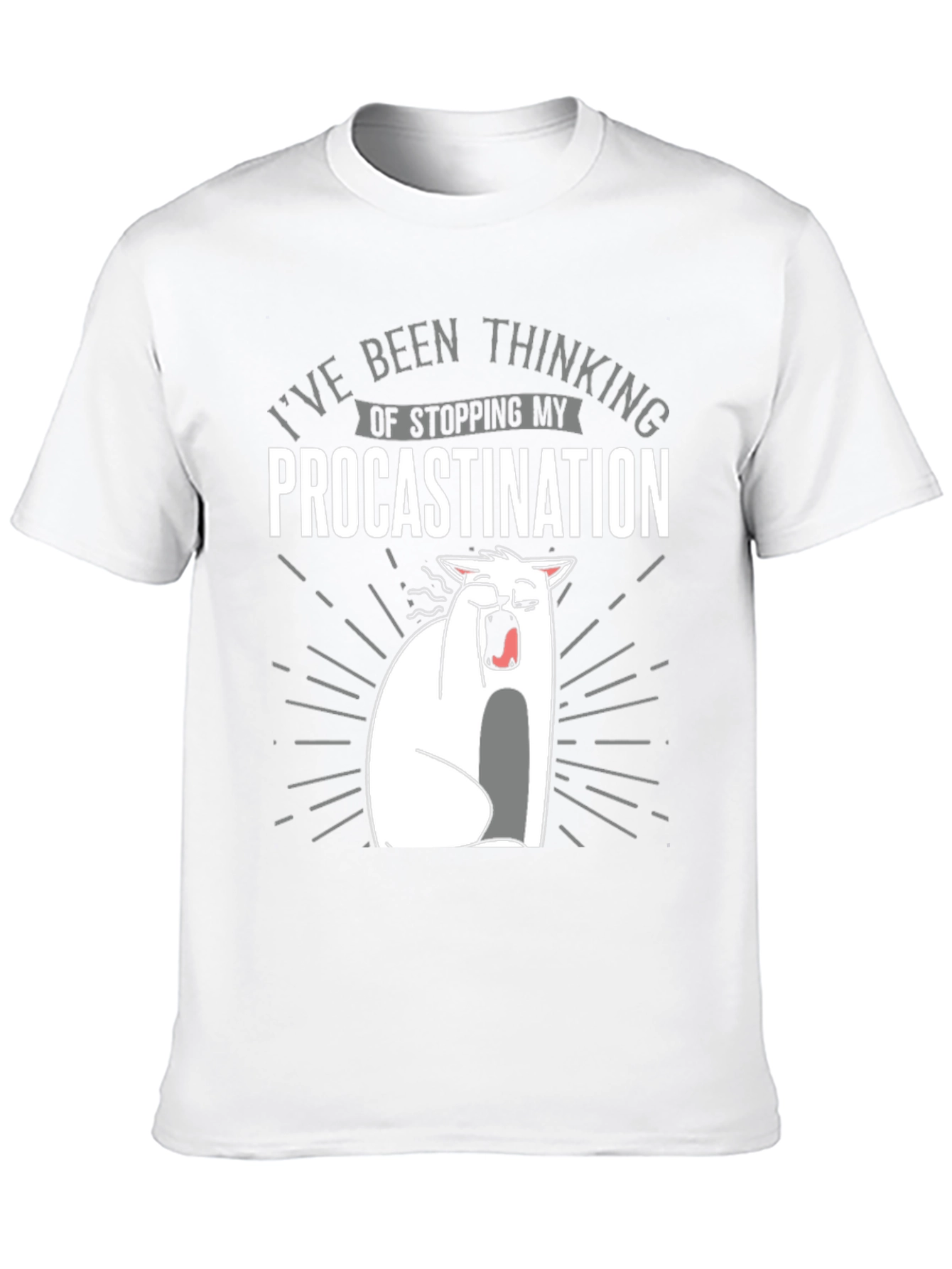 Procrastination Cat Graphic Tee