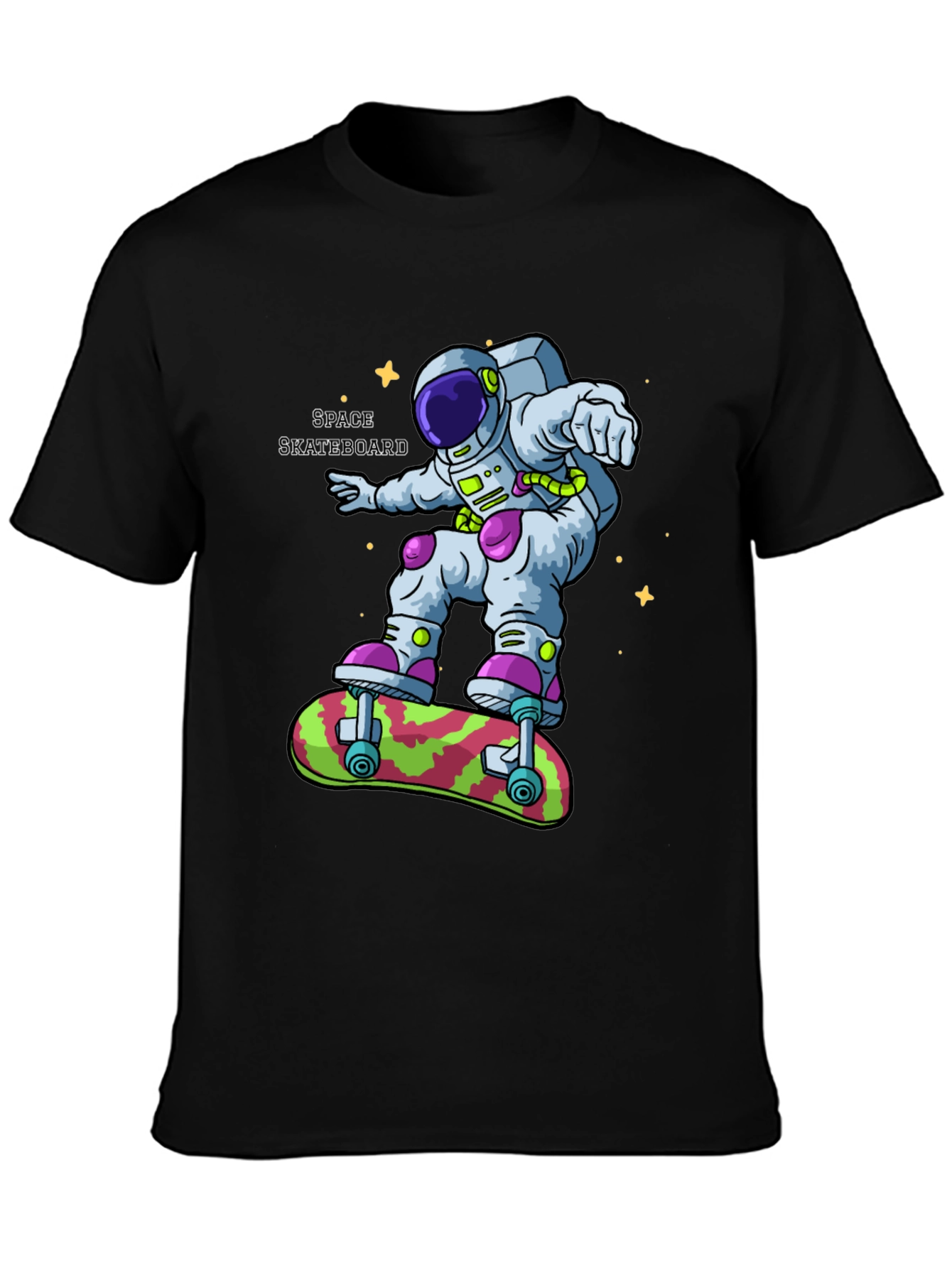 Astronaut Skateboard Graphic T-Shirt