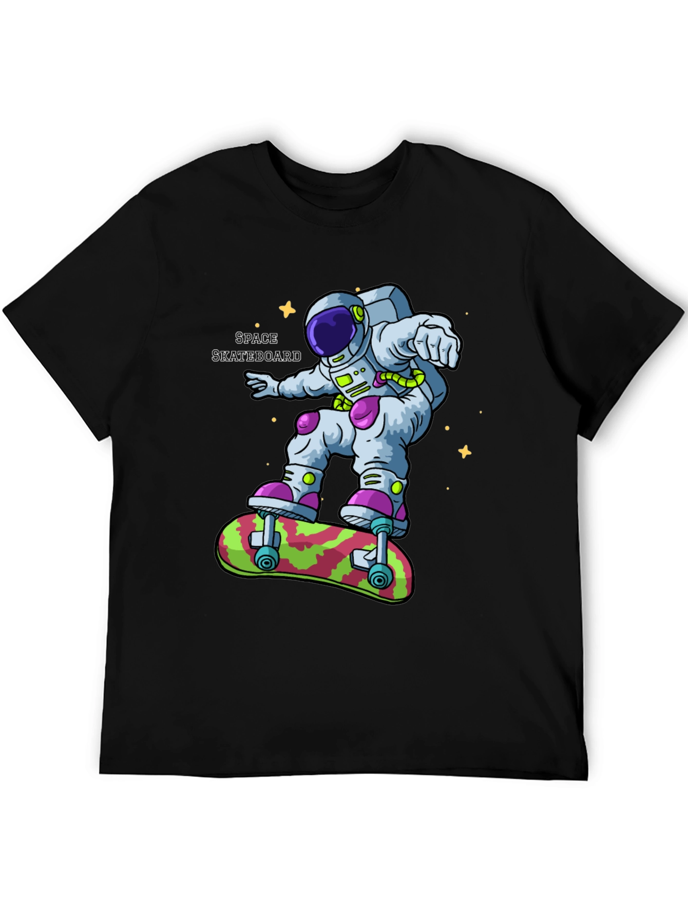 Astronaut Skateboard Graphic T-Shirt