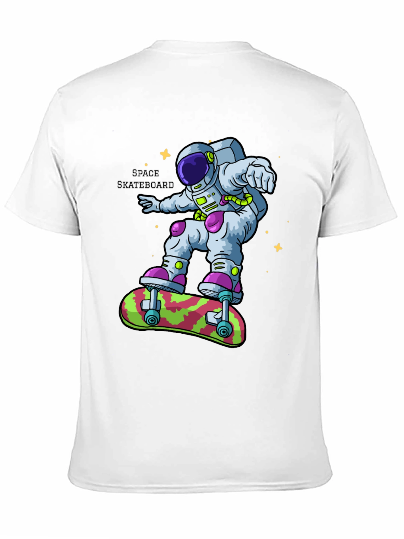 Astronaut Skateboard Graphic T-Shirt