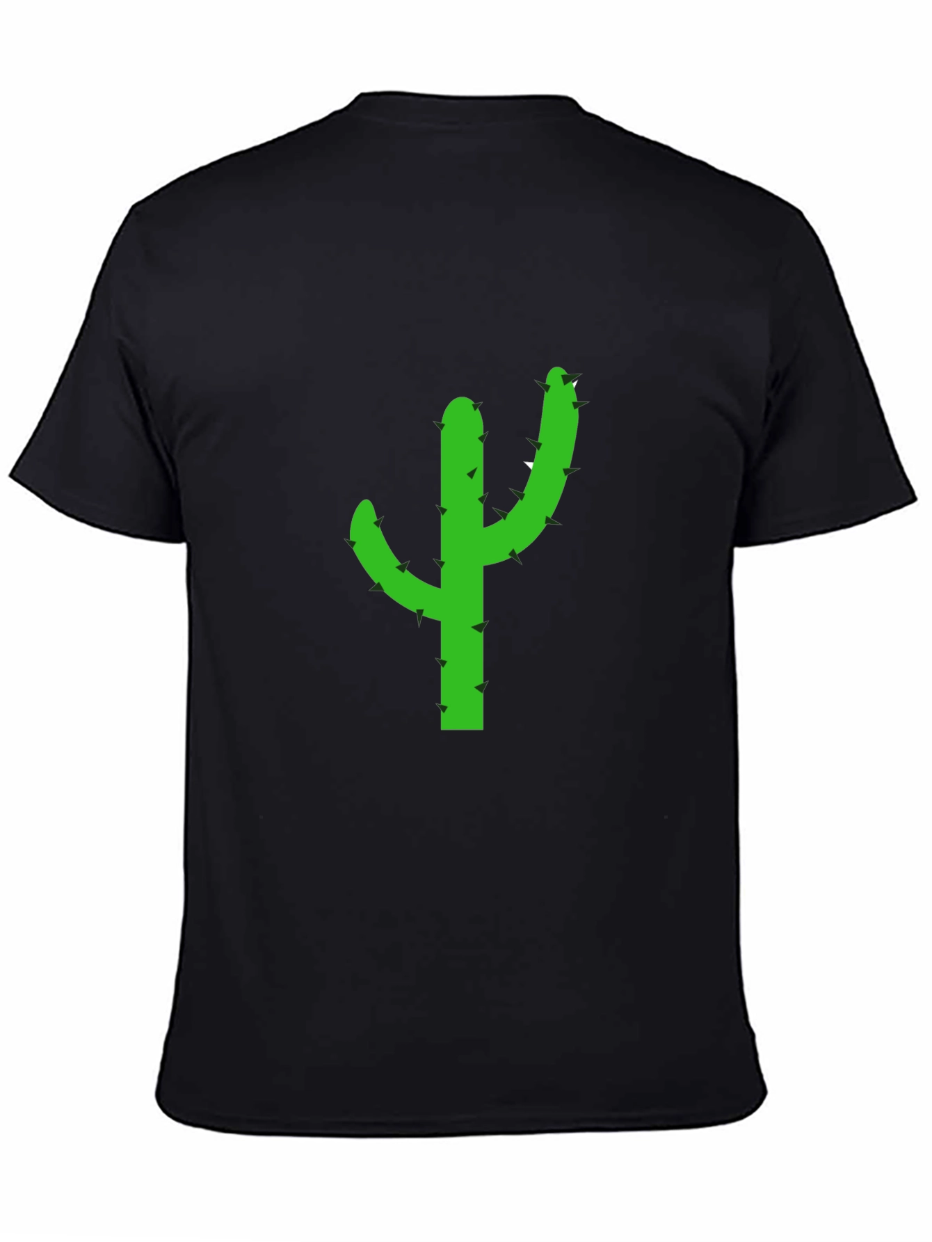 Cactus Graphic Tee - Casual Black T-Shirt