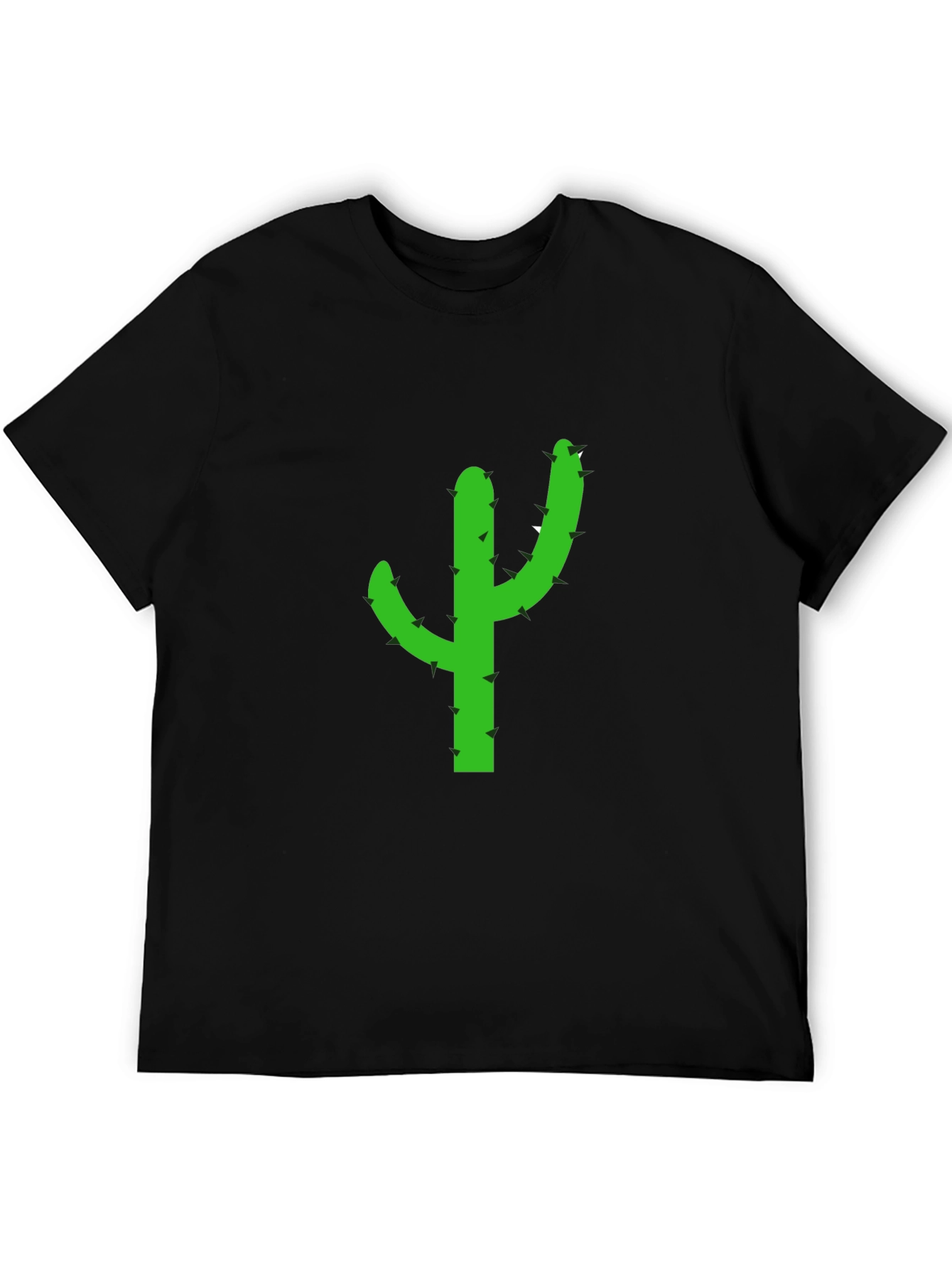 Cactus Graphic Tee - Casual Black T-Shirt
