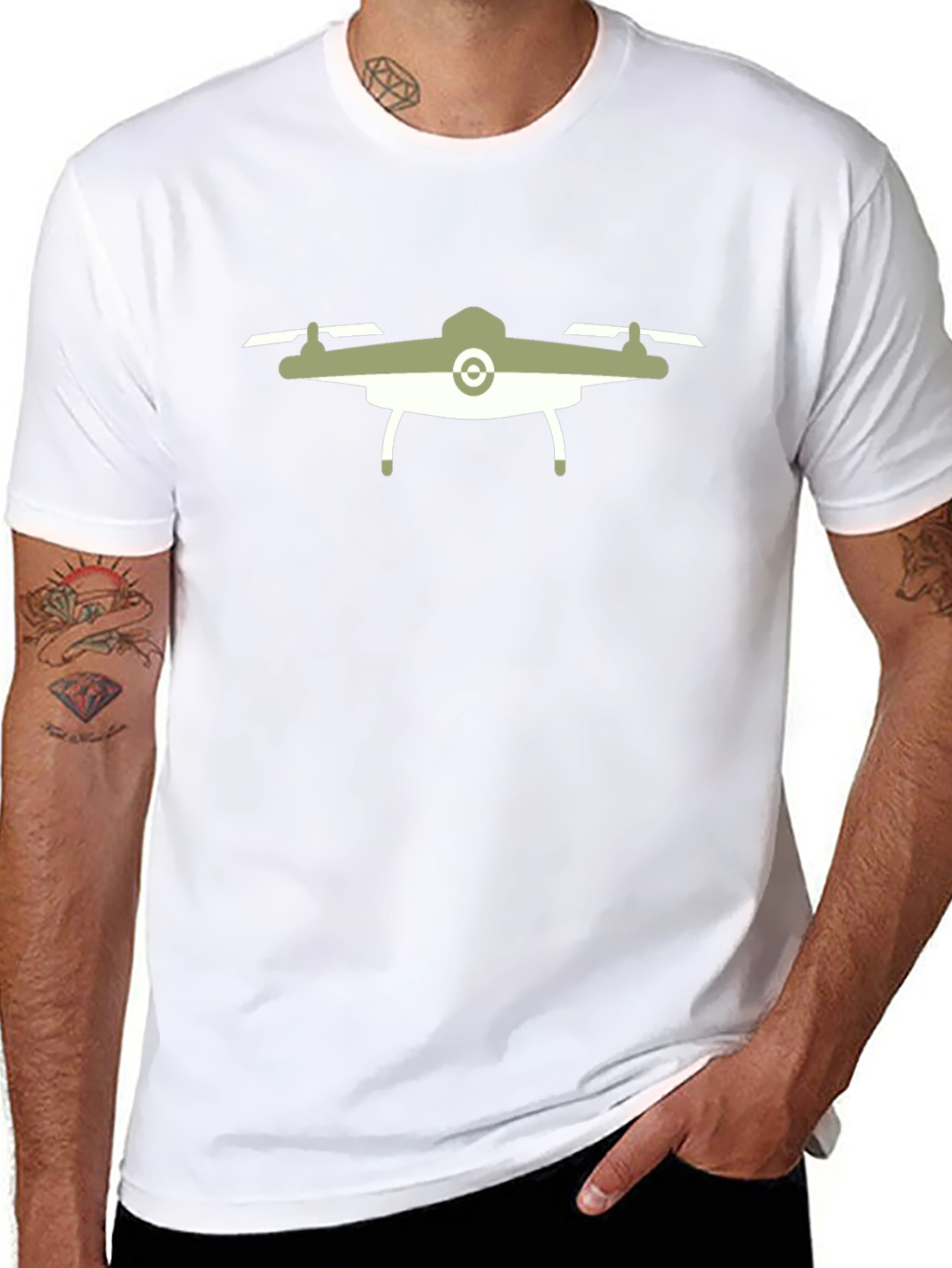 Drone Graphic Black T-Shirt