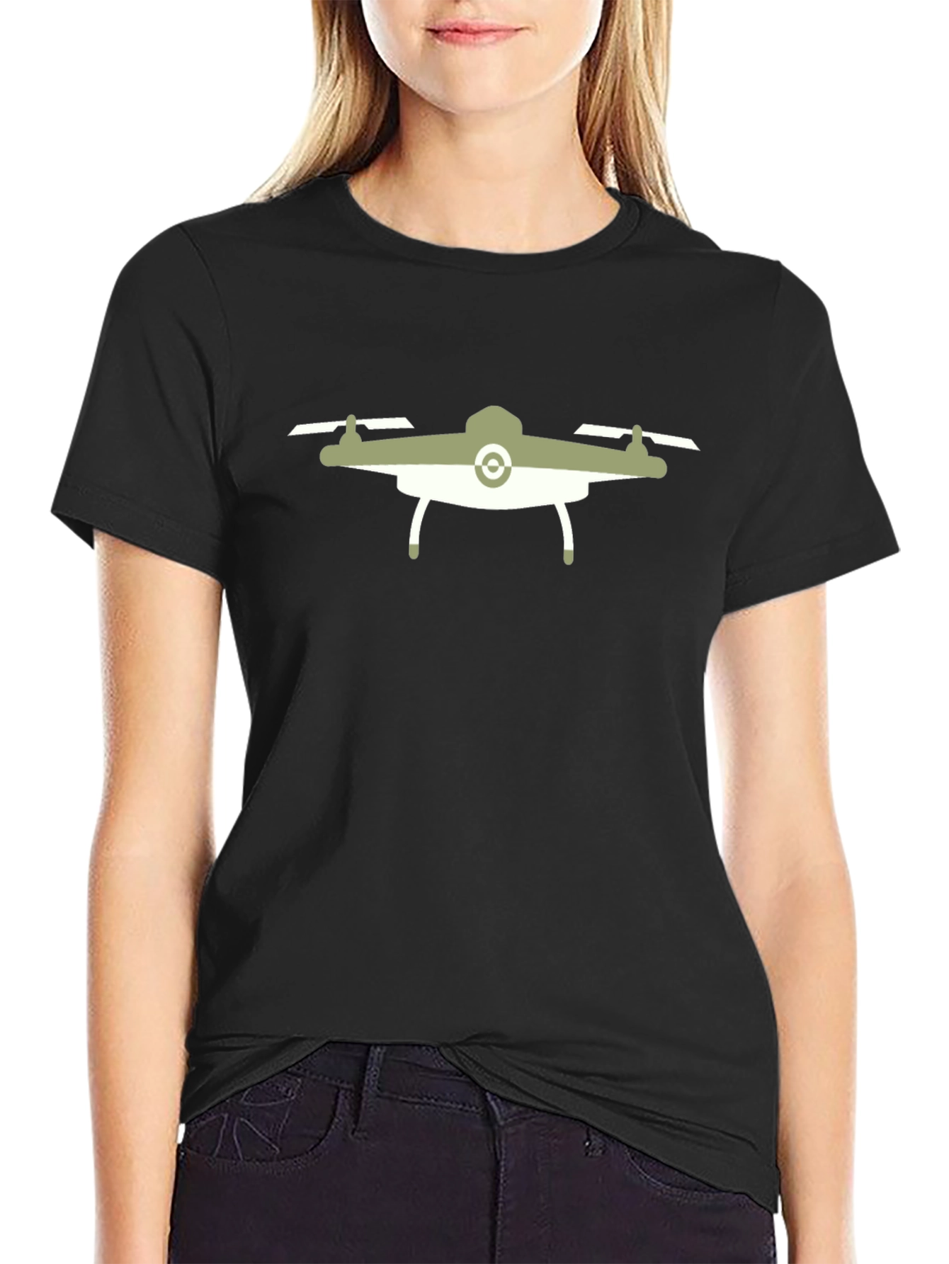 Drone Graphic Black T-Shirt