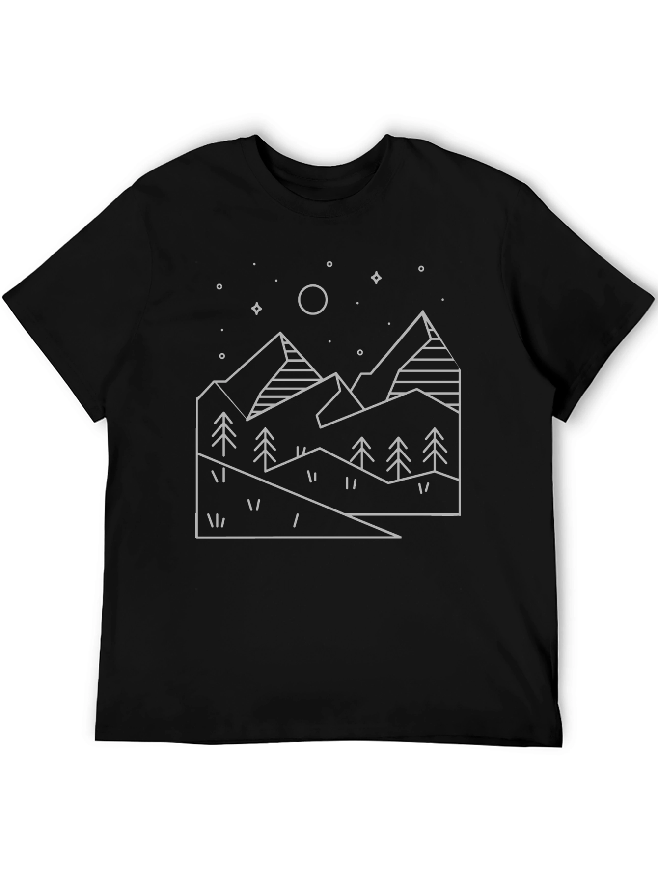 Geometric Mountainscape Graphic Tee