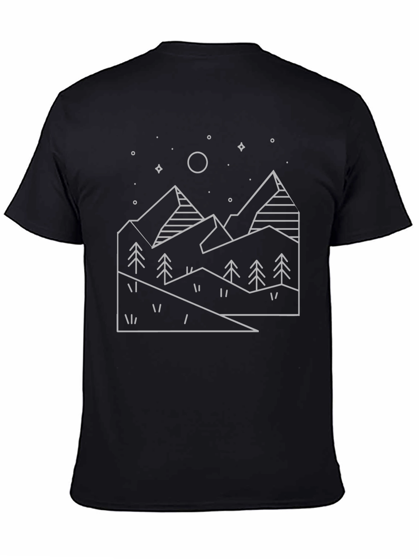 Geometric Mountainscape Graphic Tee