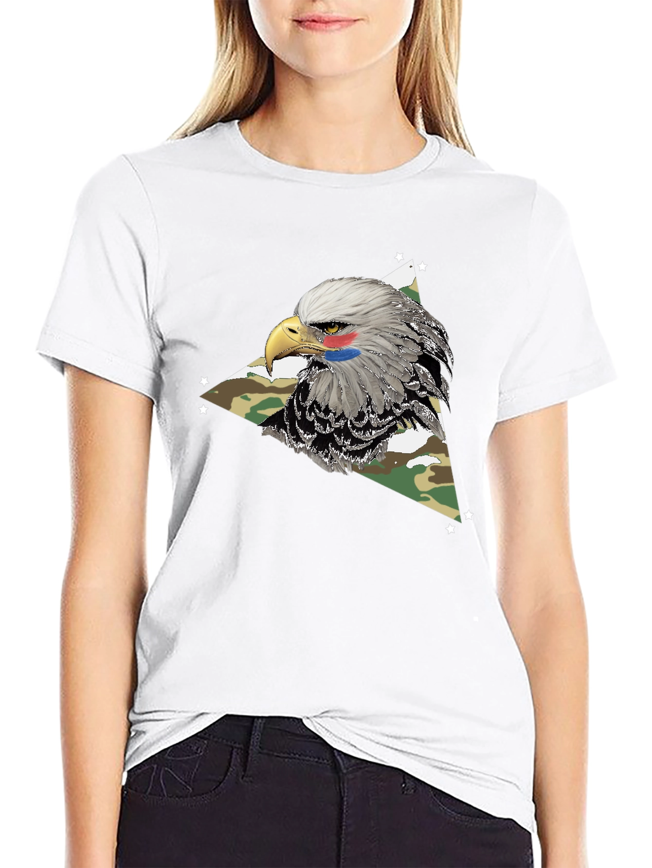 Eagle Camo Graphic Tee - Patriotic Style