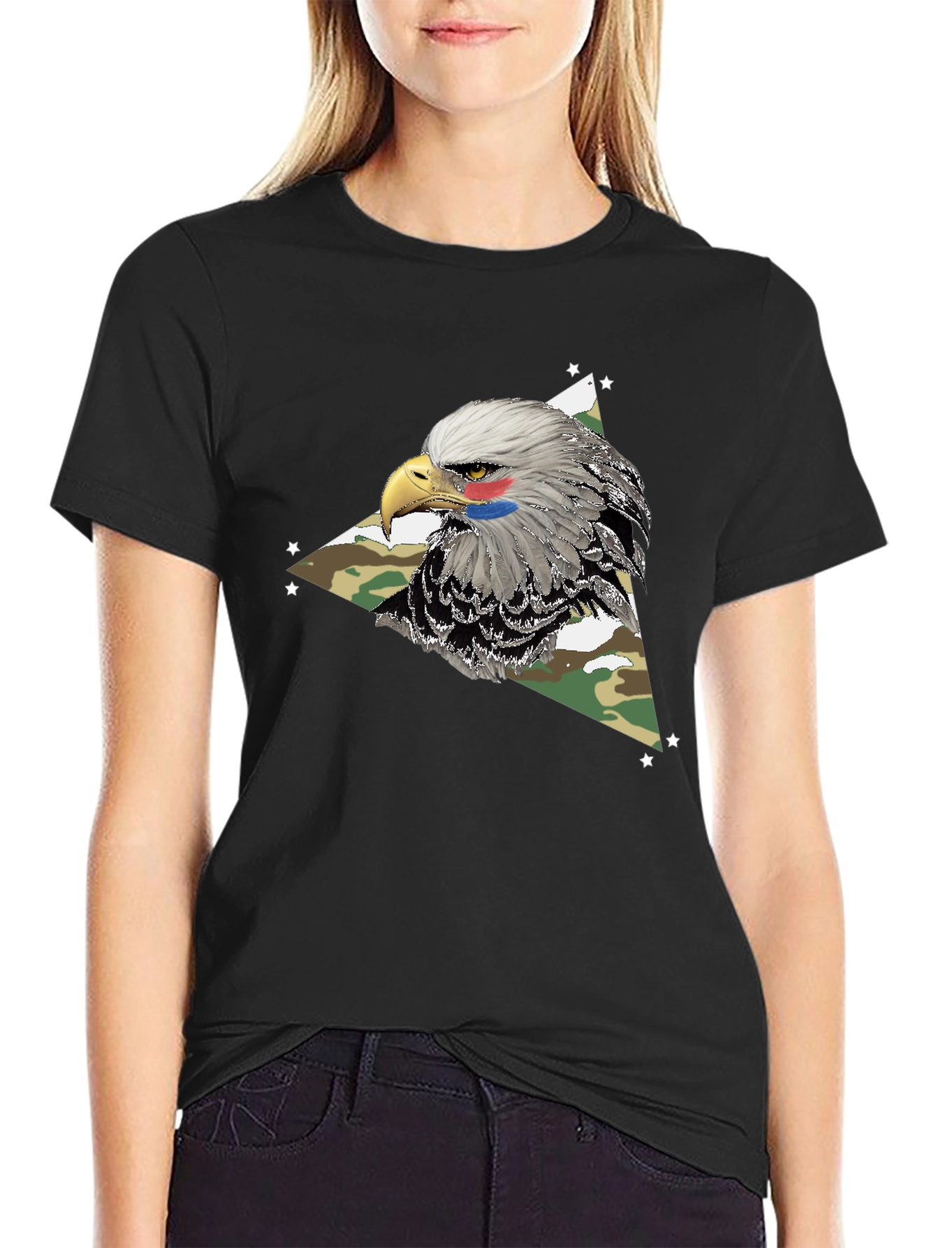 Eagle Camo Graphic Tee - Patriotic Style