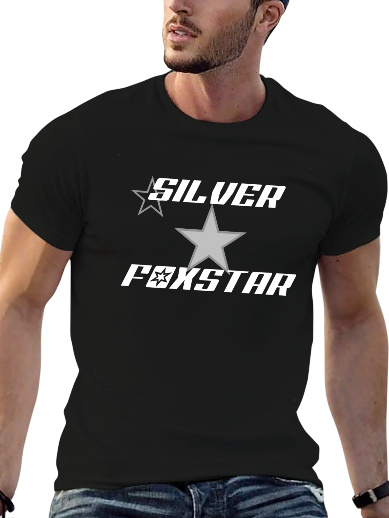 Silver Foxstar Graphic T-Shirt