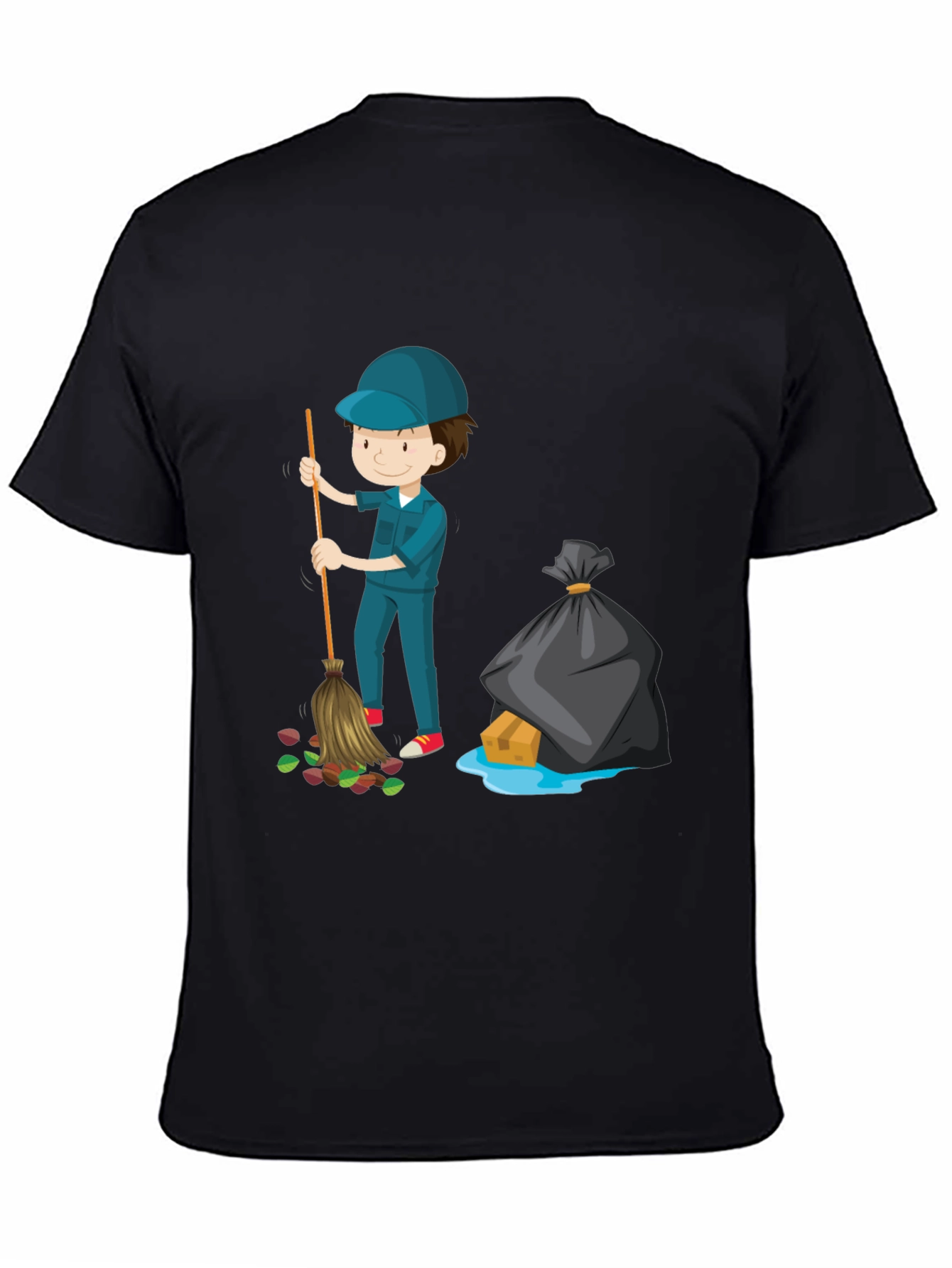 Cartoon Janitor Graphic Tee