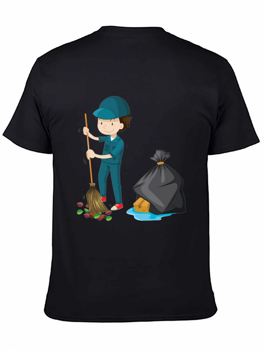 Cartoon Janitor Graphic Tee