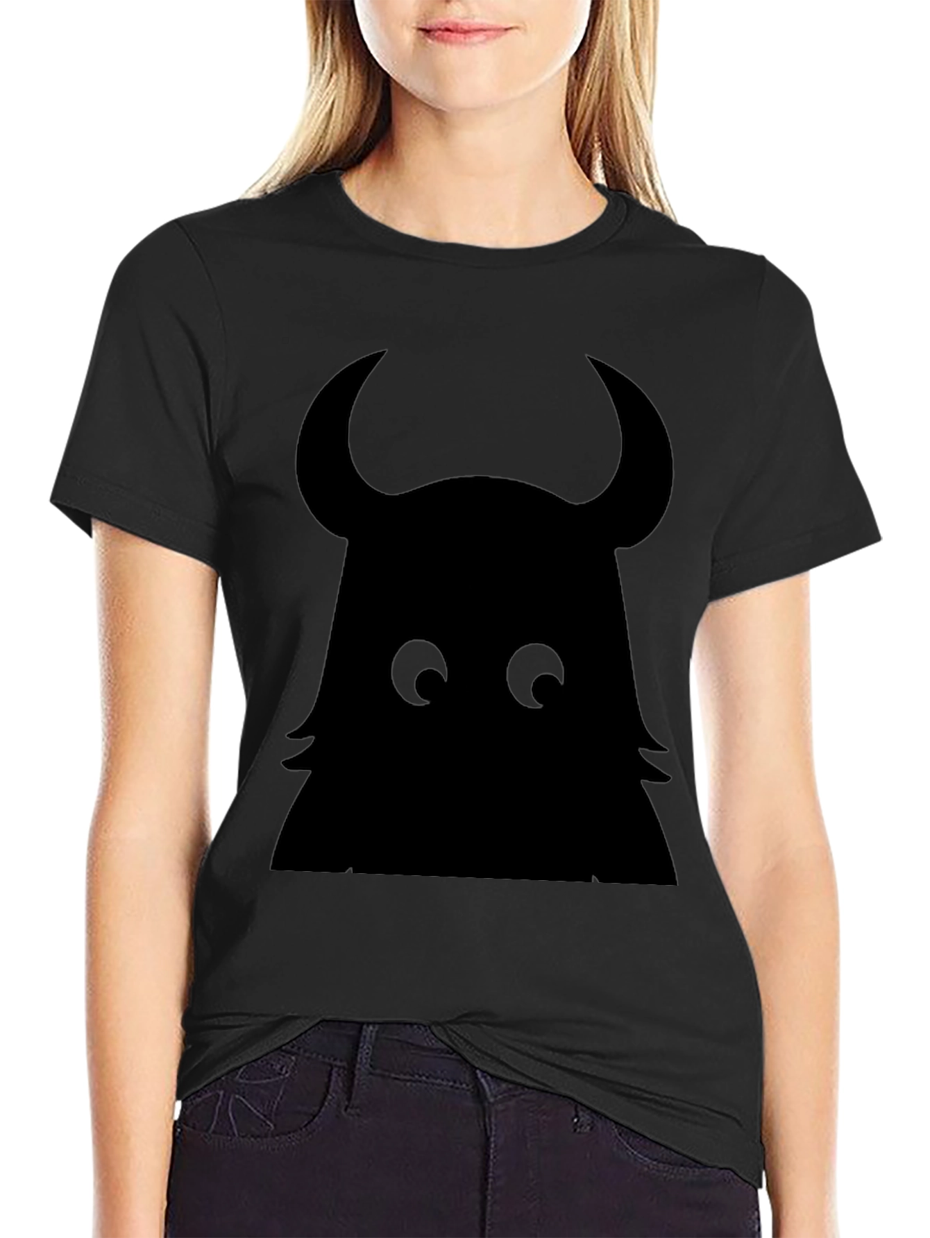 Monster Silhouette Graphic Black T-Shirt