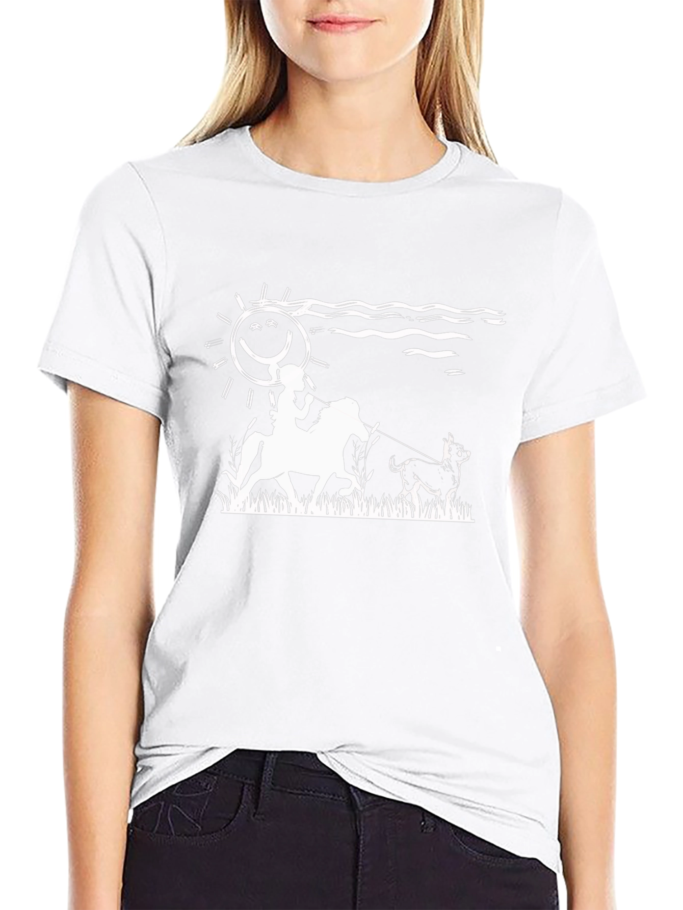 Equestrian Dog Walking T-Shirt