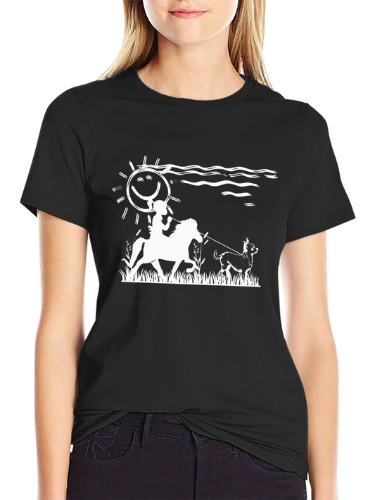 Equestrian Dog Walking T-Shirt