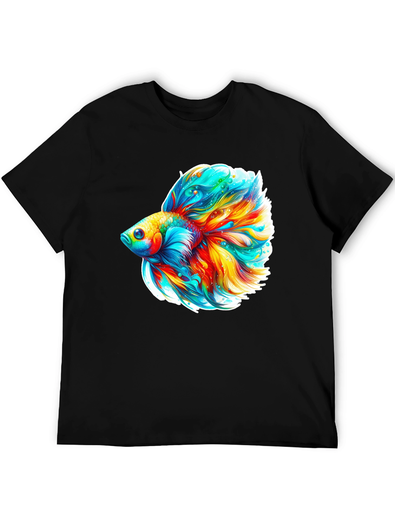 Vibrant Betta Fish Graphic Tee - Soft Cotton
