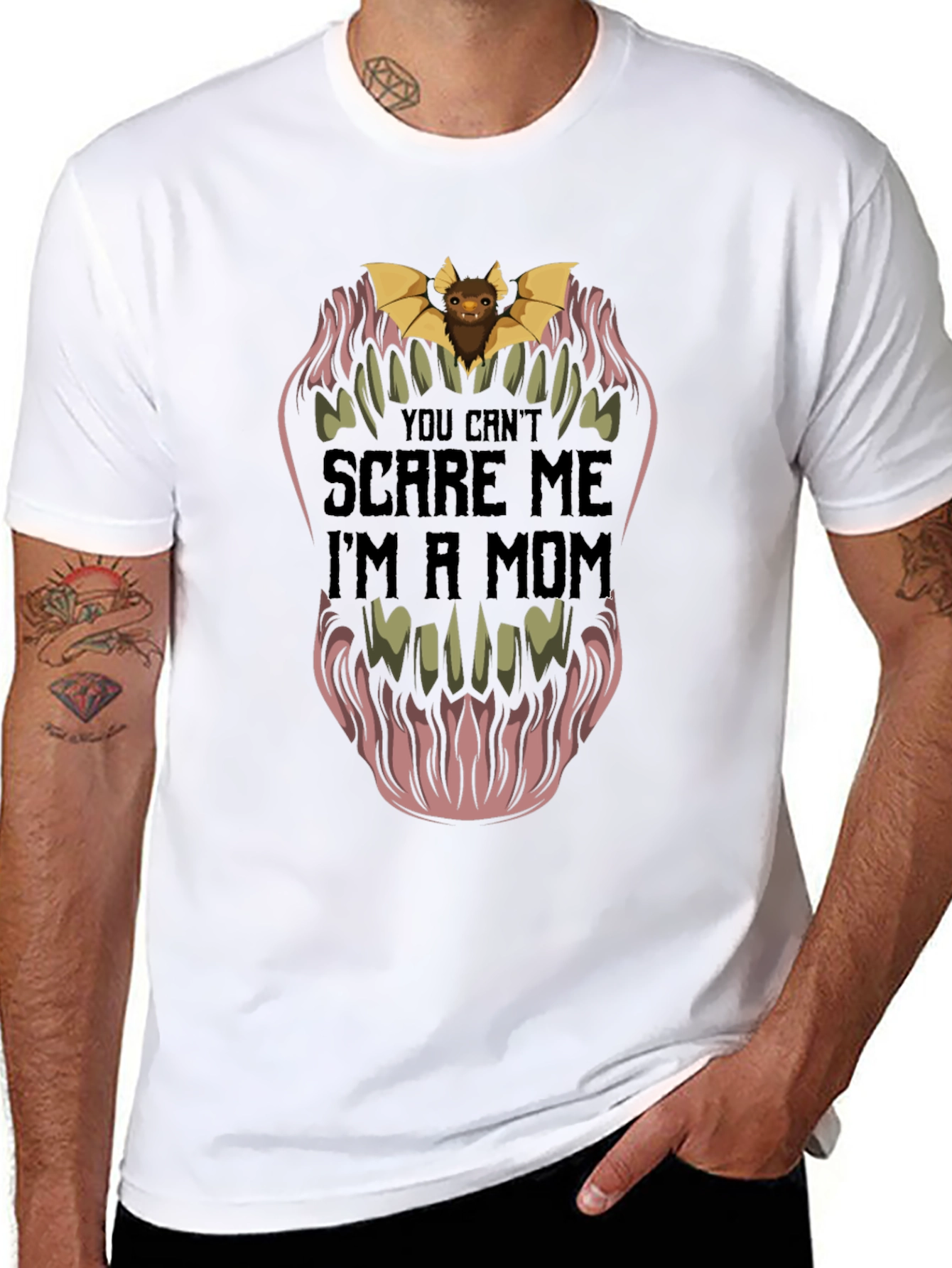 You Cant Scare Me Im A Mom Graphic T-Shirt