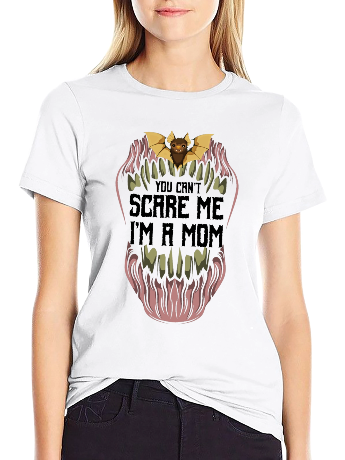 You Cant Scare Me Im A Mom Graphic T-Shirt