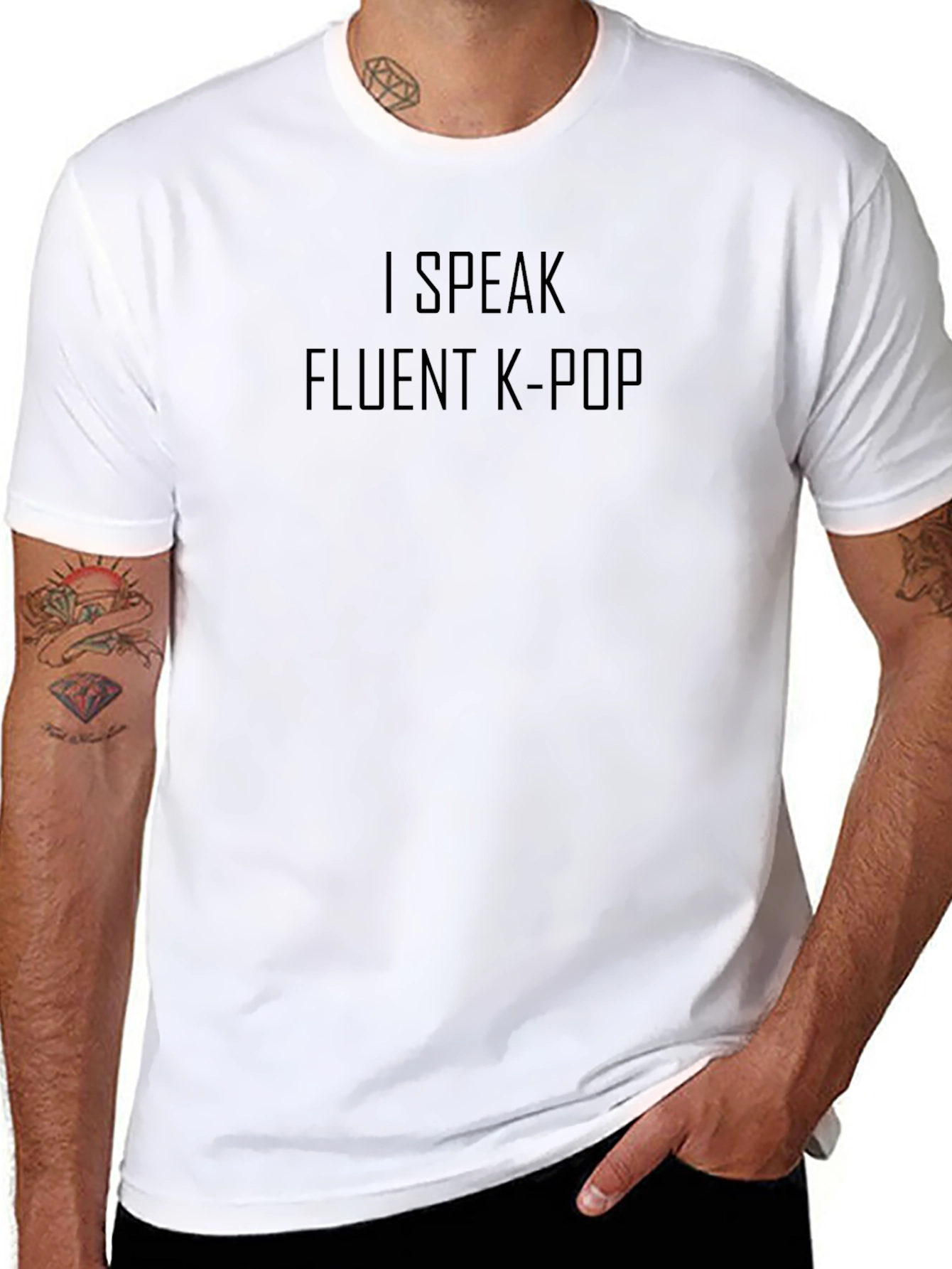 I Speak Fluent K-Pop Graphic Tee - Black