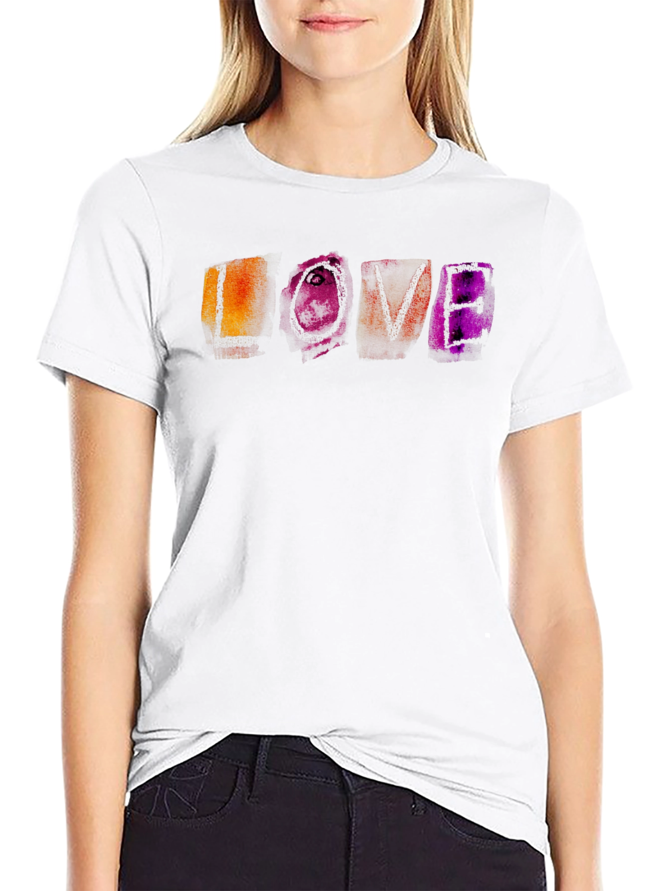 Love Graphic Black T-Shirt - Casual Wear