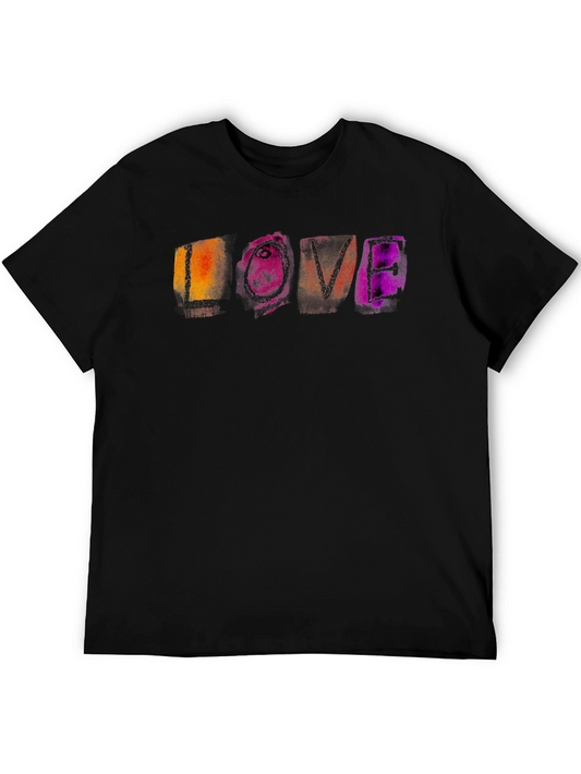 Love Graphic Black T-Shirt - Casual Wear