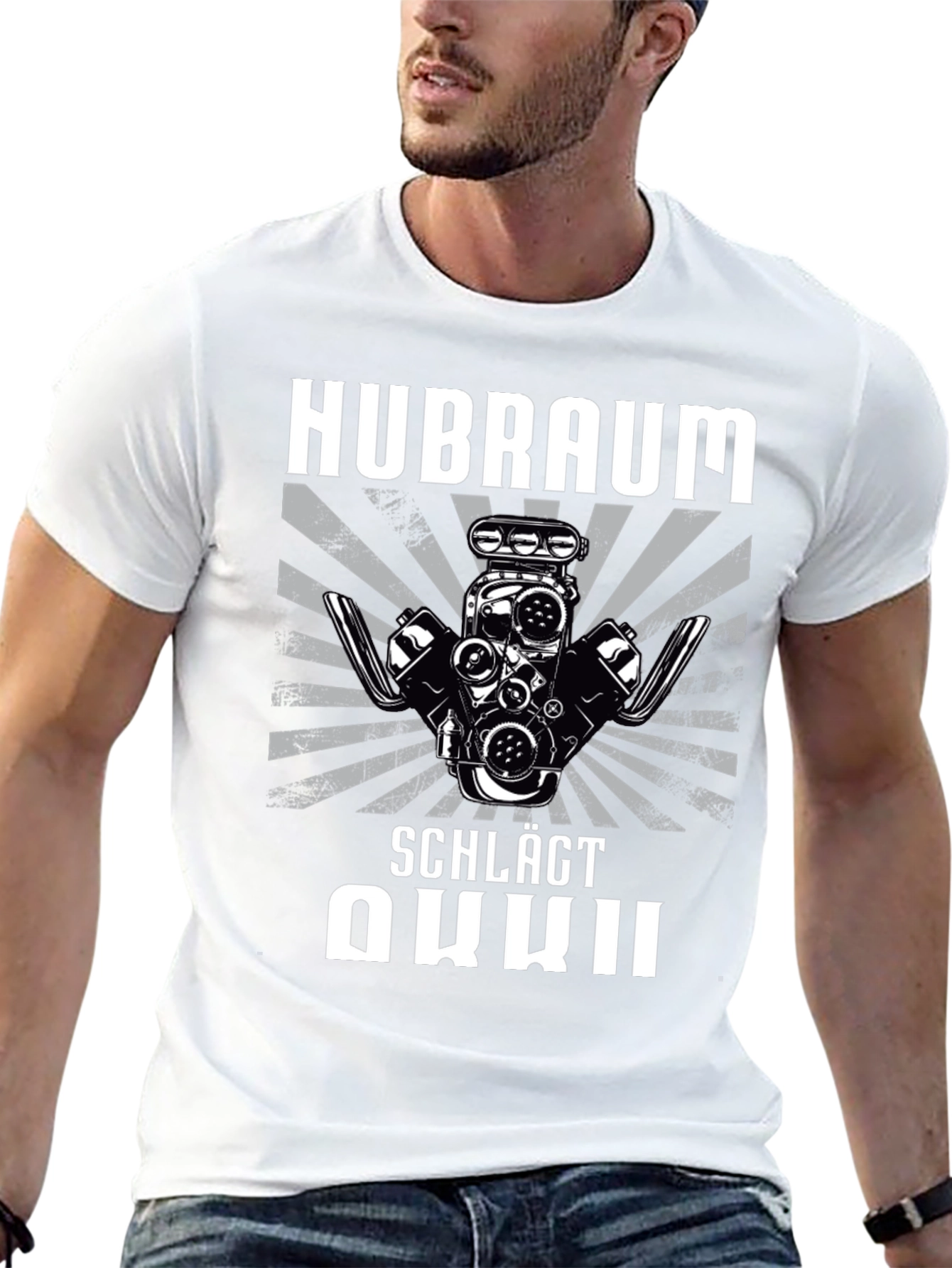 Hubraum Schlägt Akku Graphic T-Shirt