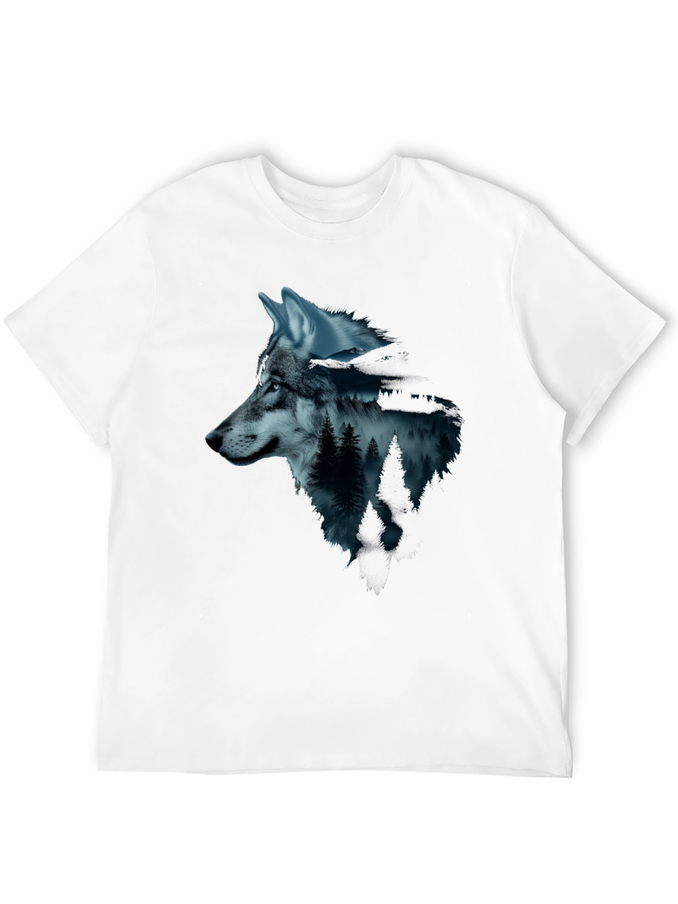 Wolf & Forest Graphic Tee - Black