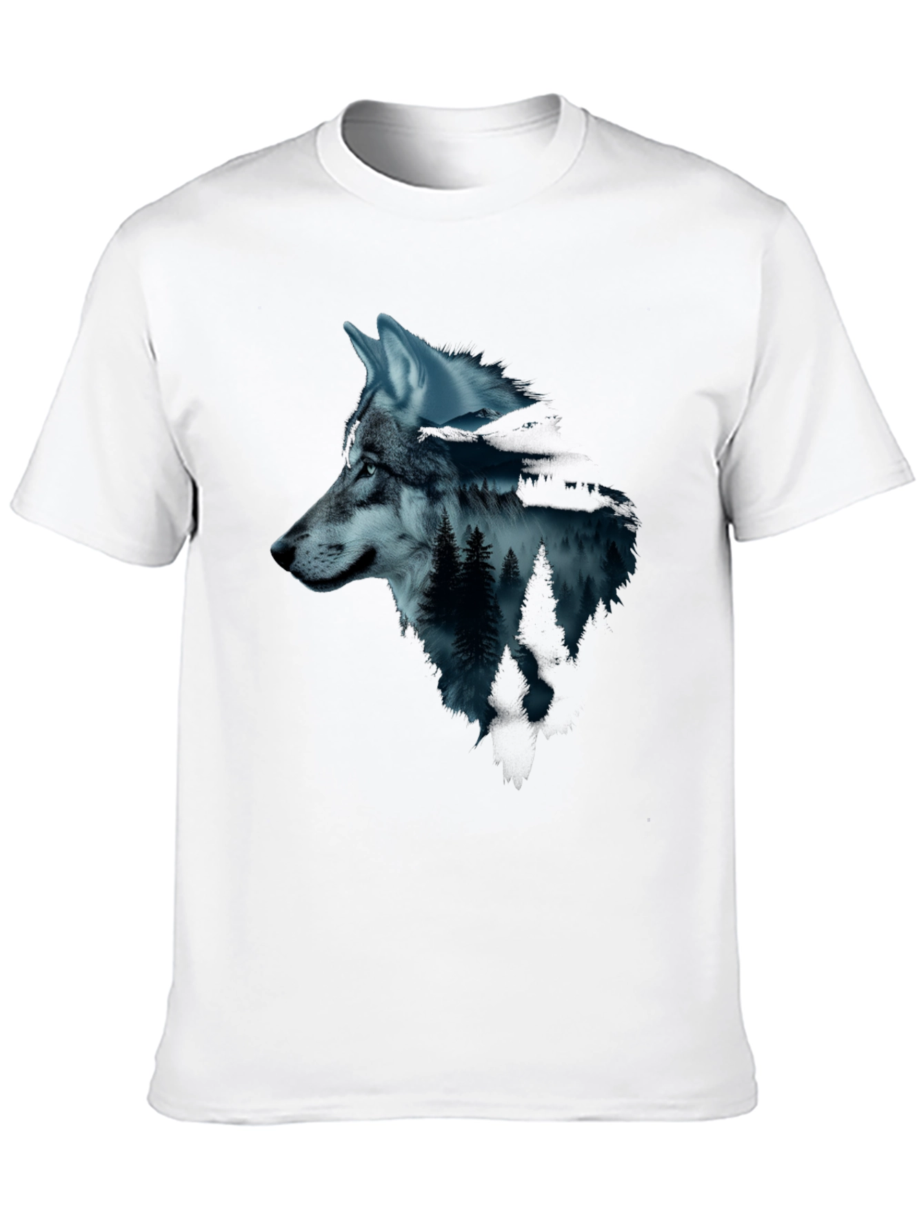 Wolf & Forest Graphic Tee - Black