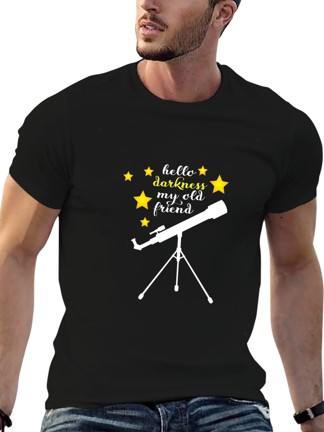 Hello Darkness My Old Friend Telescope T-Shirt