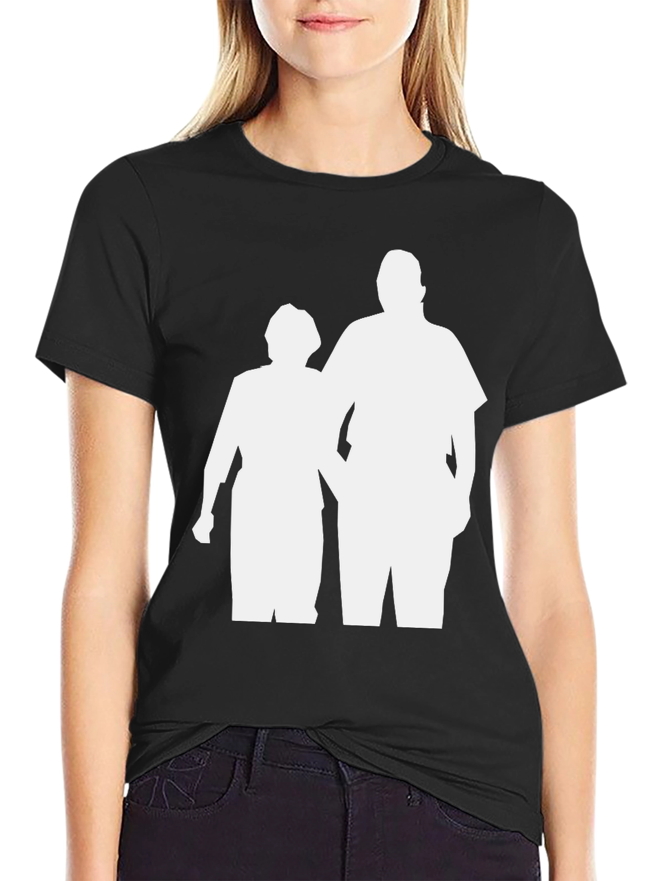 Black T-Shirt with Graphic Print