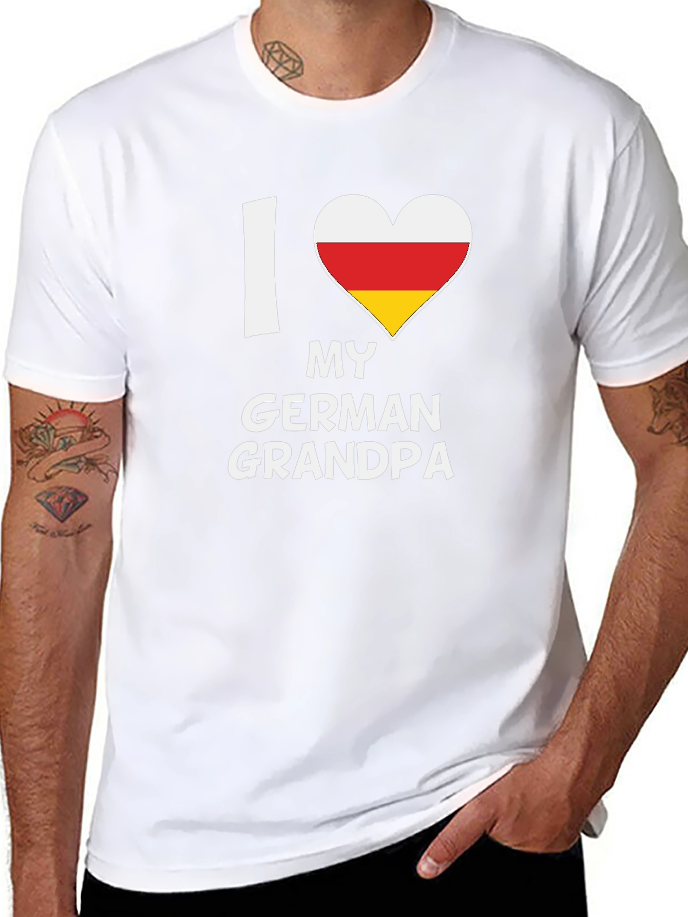 I Heart My German Grandpa T-Shirt Novelty Gift
