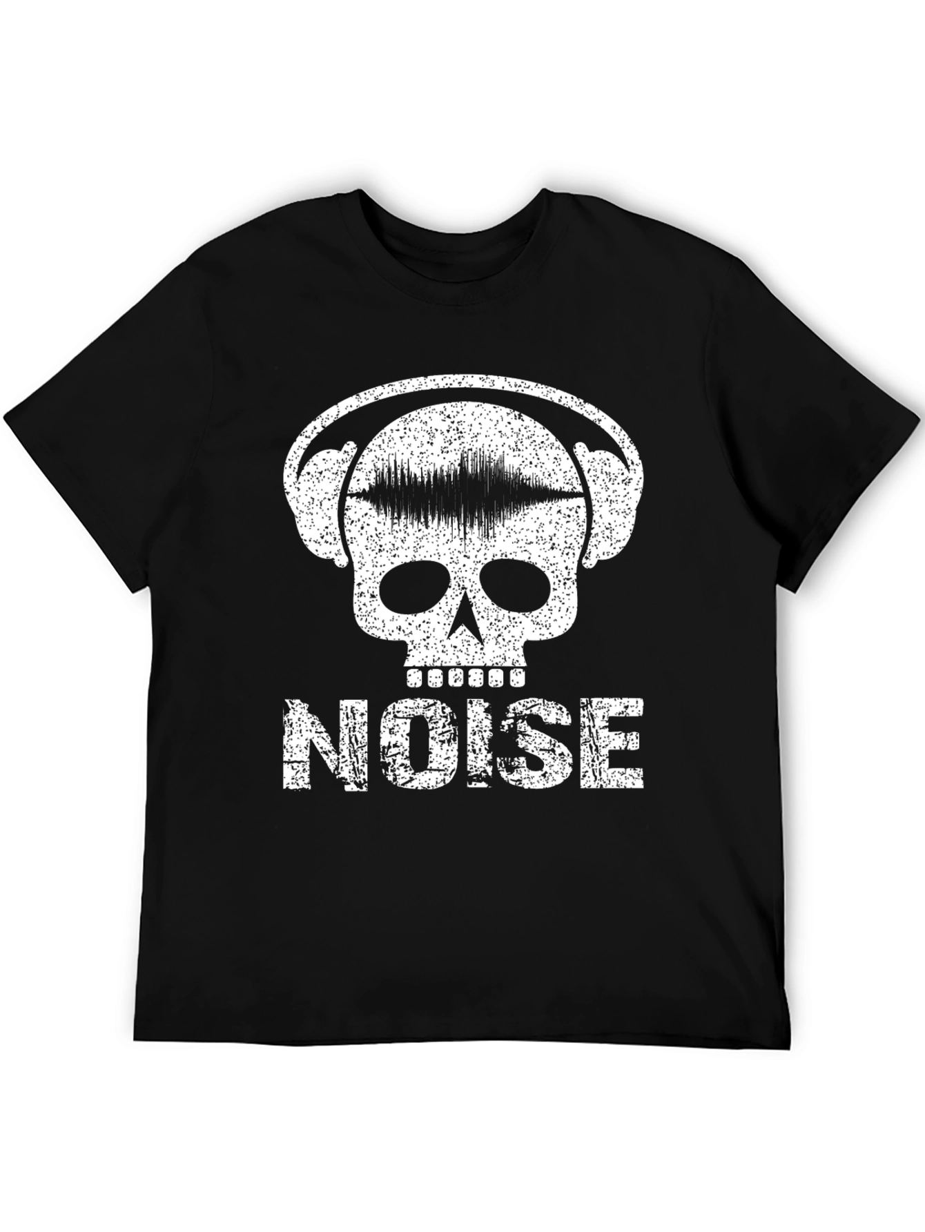 Noise Skull Graphic T-Shirt - Black