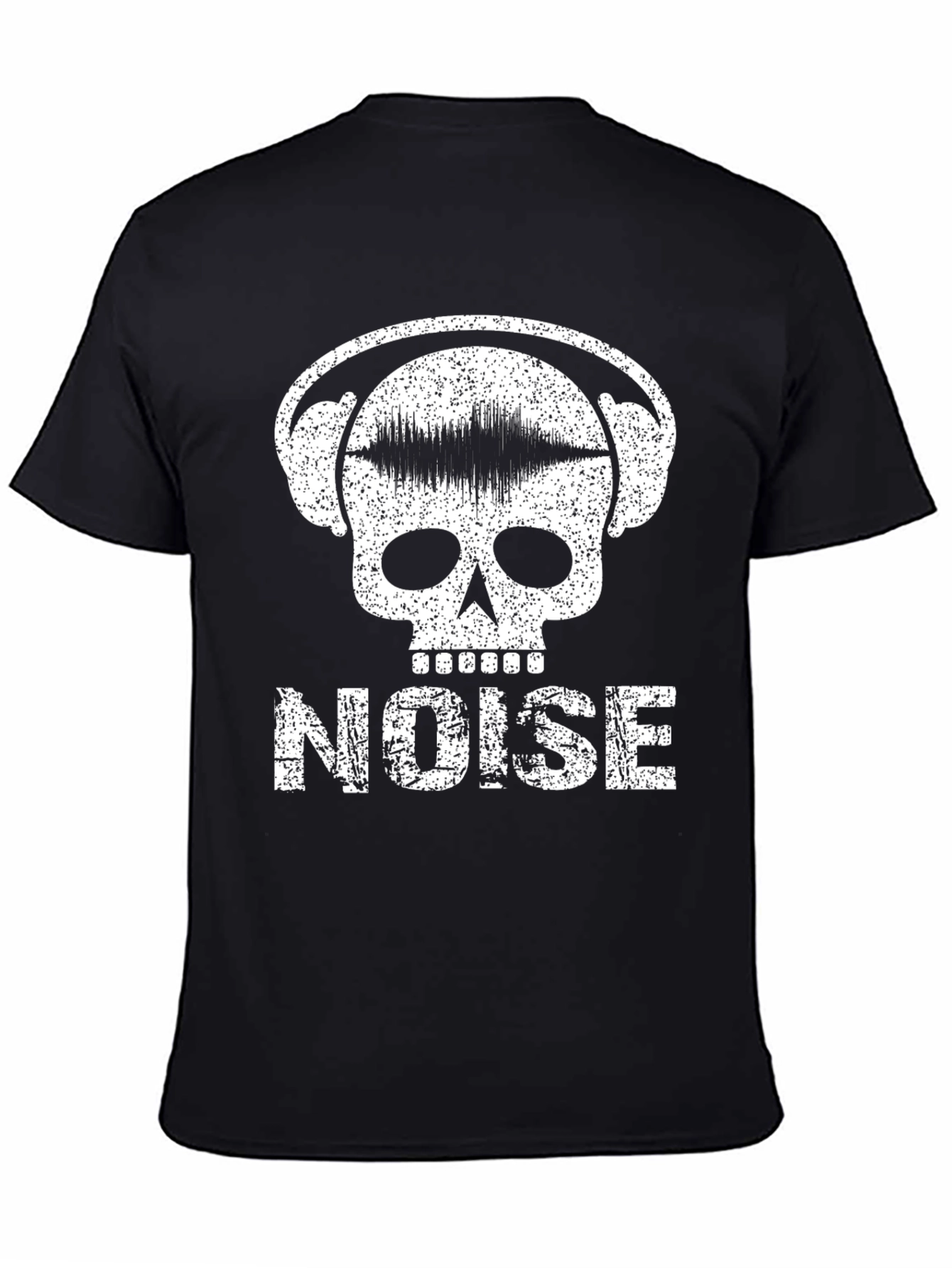 Noise Skull Graphic T-Shirt - Black